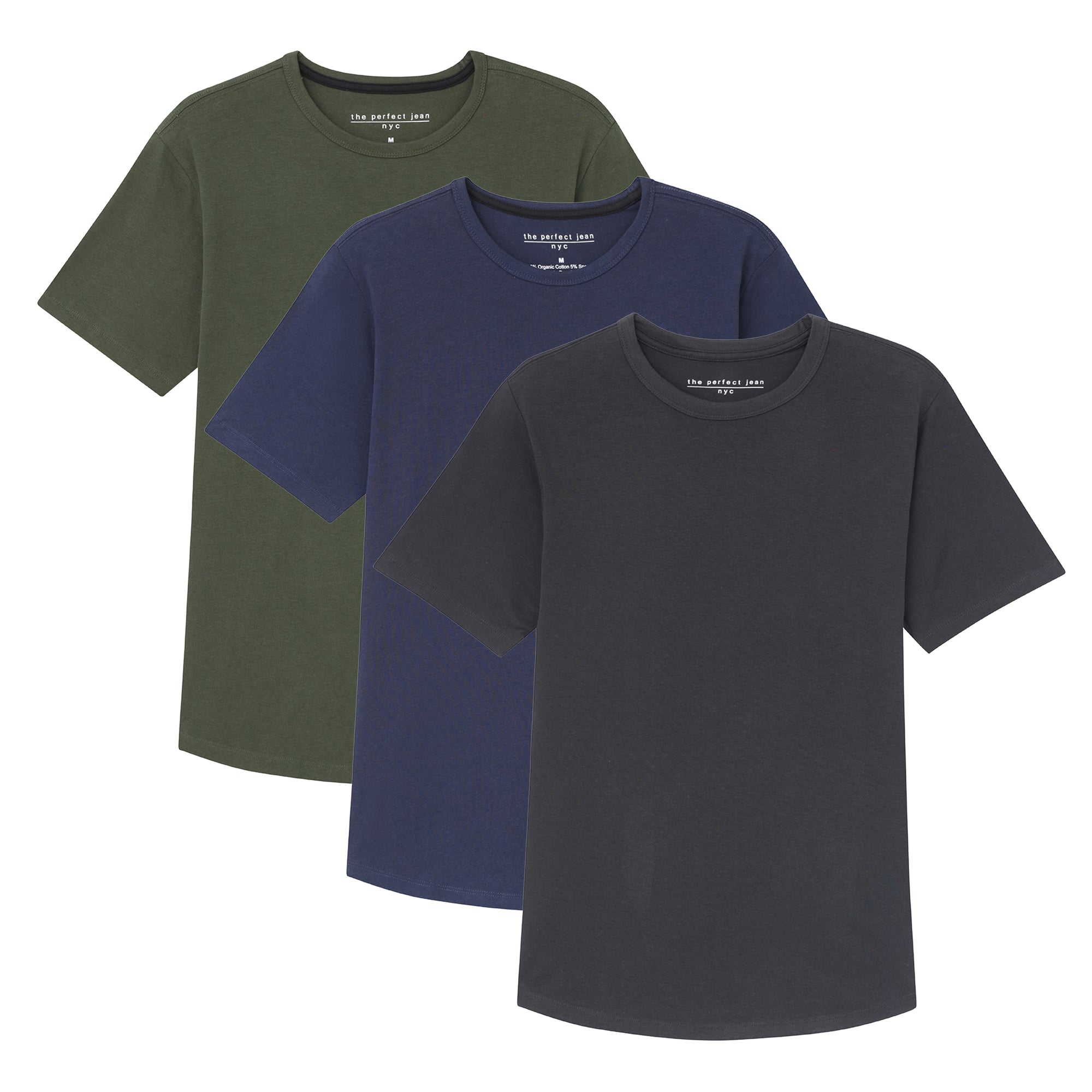 Organic Crew Neck T-Shirt 3 Pack / Tactical | The Perfect Jean