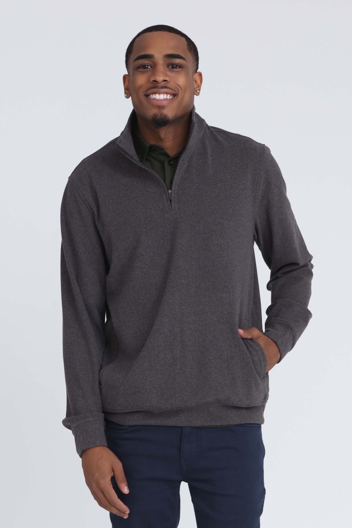 Quarter Zip Pullover / Charcoal Heather