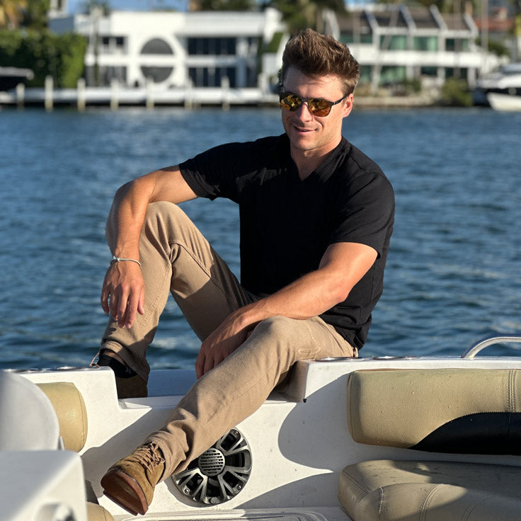 Organic Athletic Fit Crew Neck T-Shirt / Steel