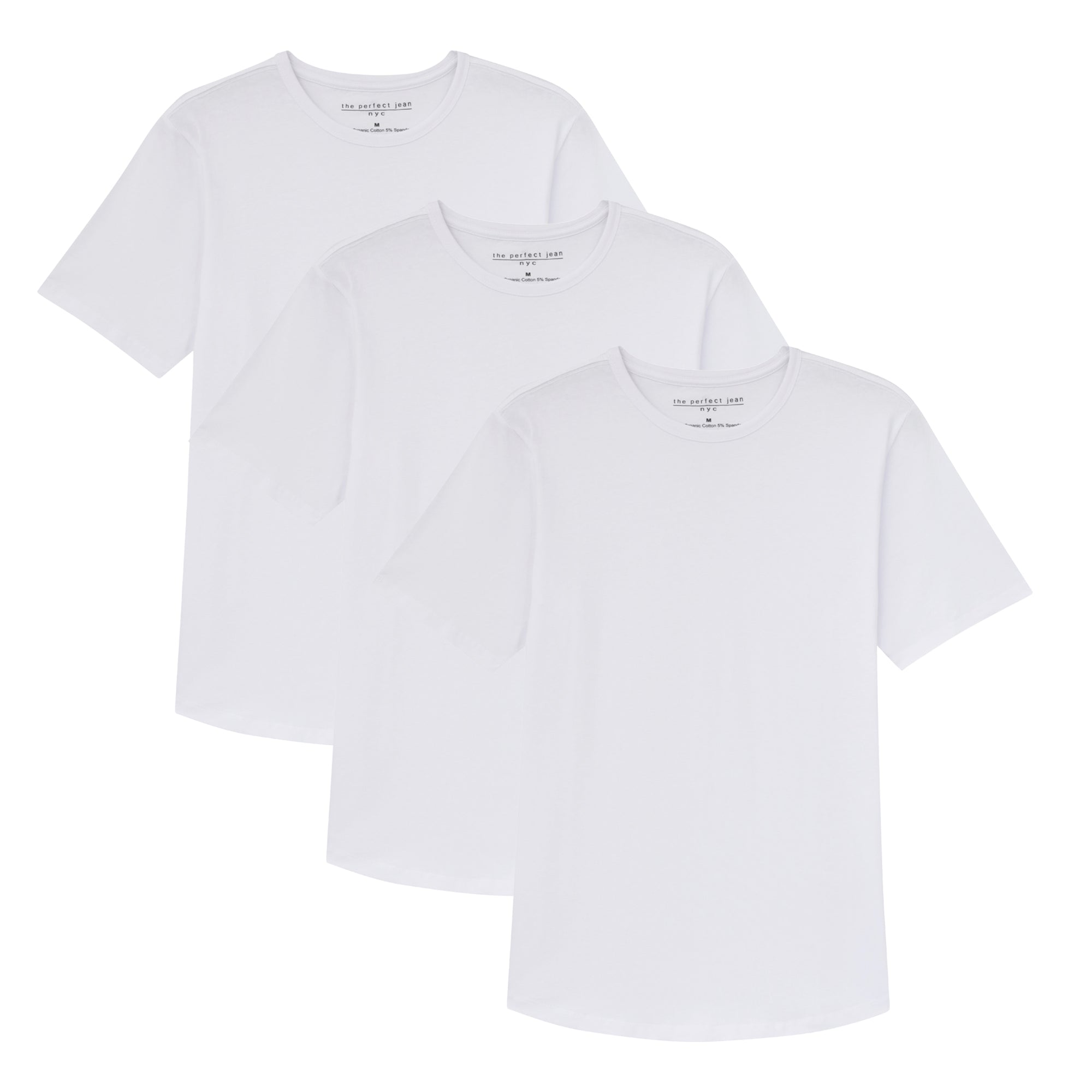 Organic Crew Neck T-Shirt Pack White The Perfect Jean