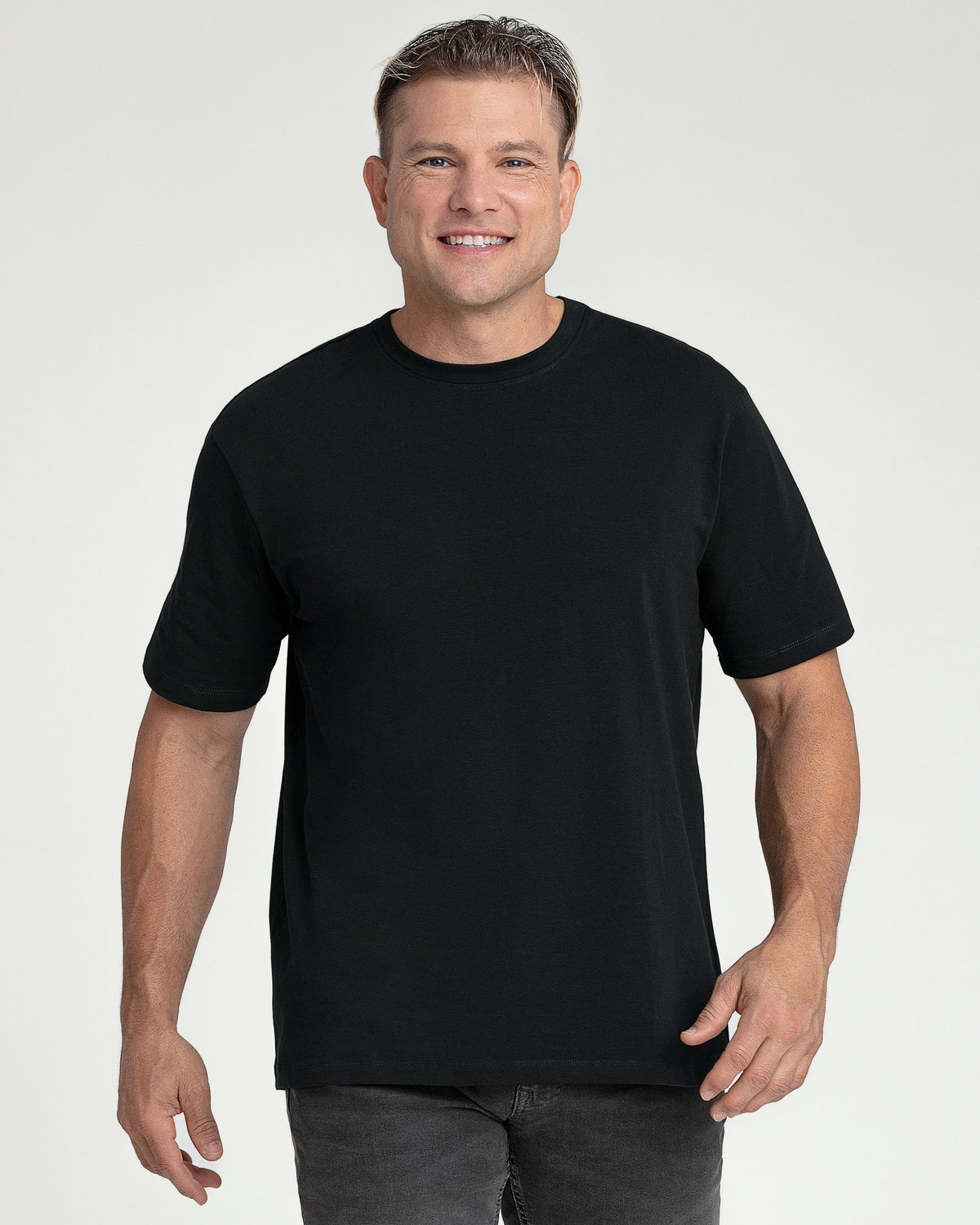 Organic Athletic Fit Crew Neck T-Shirt / Black