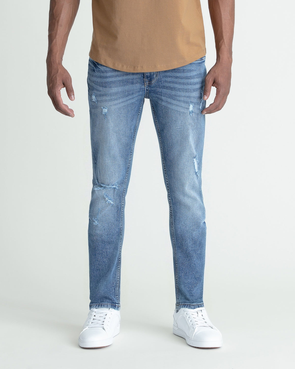 Skinny Fit / Glacier (Ripped - Med Blue)