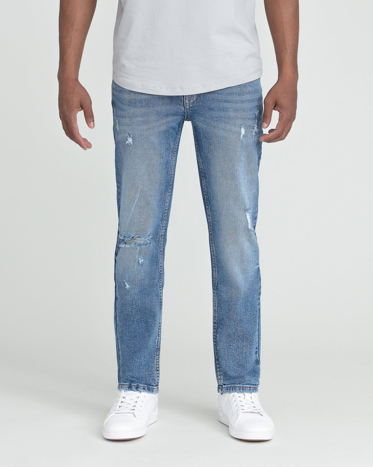 Slim Fit / Glacier (Ripped - Med Blue)