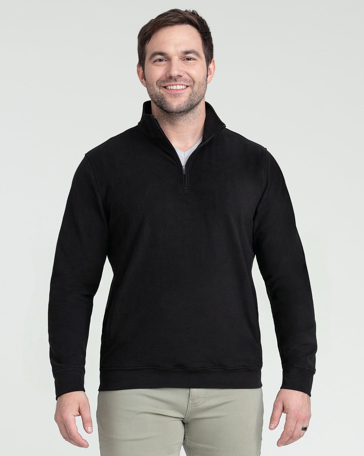 Quarter Zip Pullover / Black