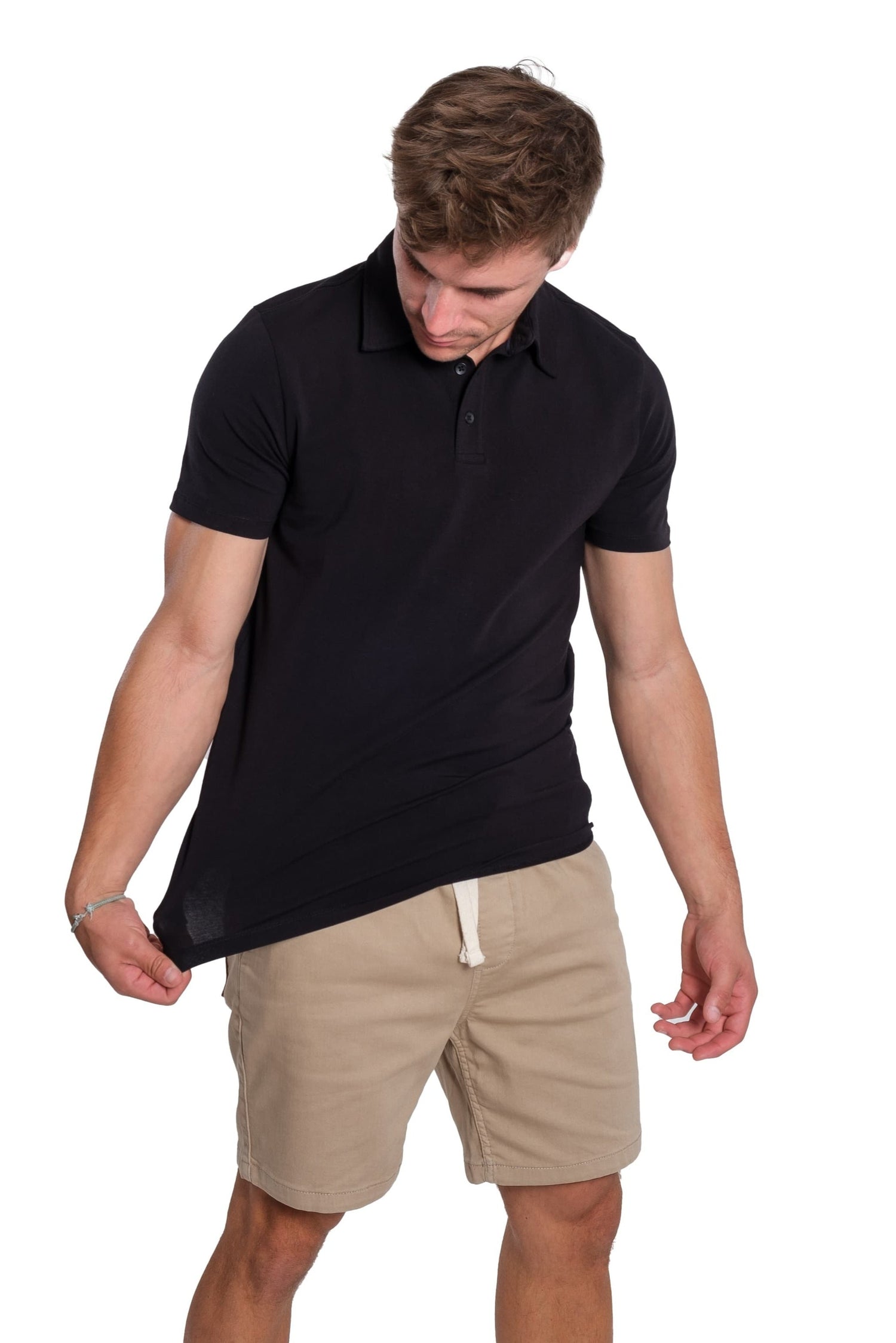 Organic Polo Shirt / Black