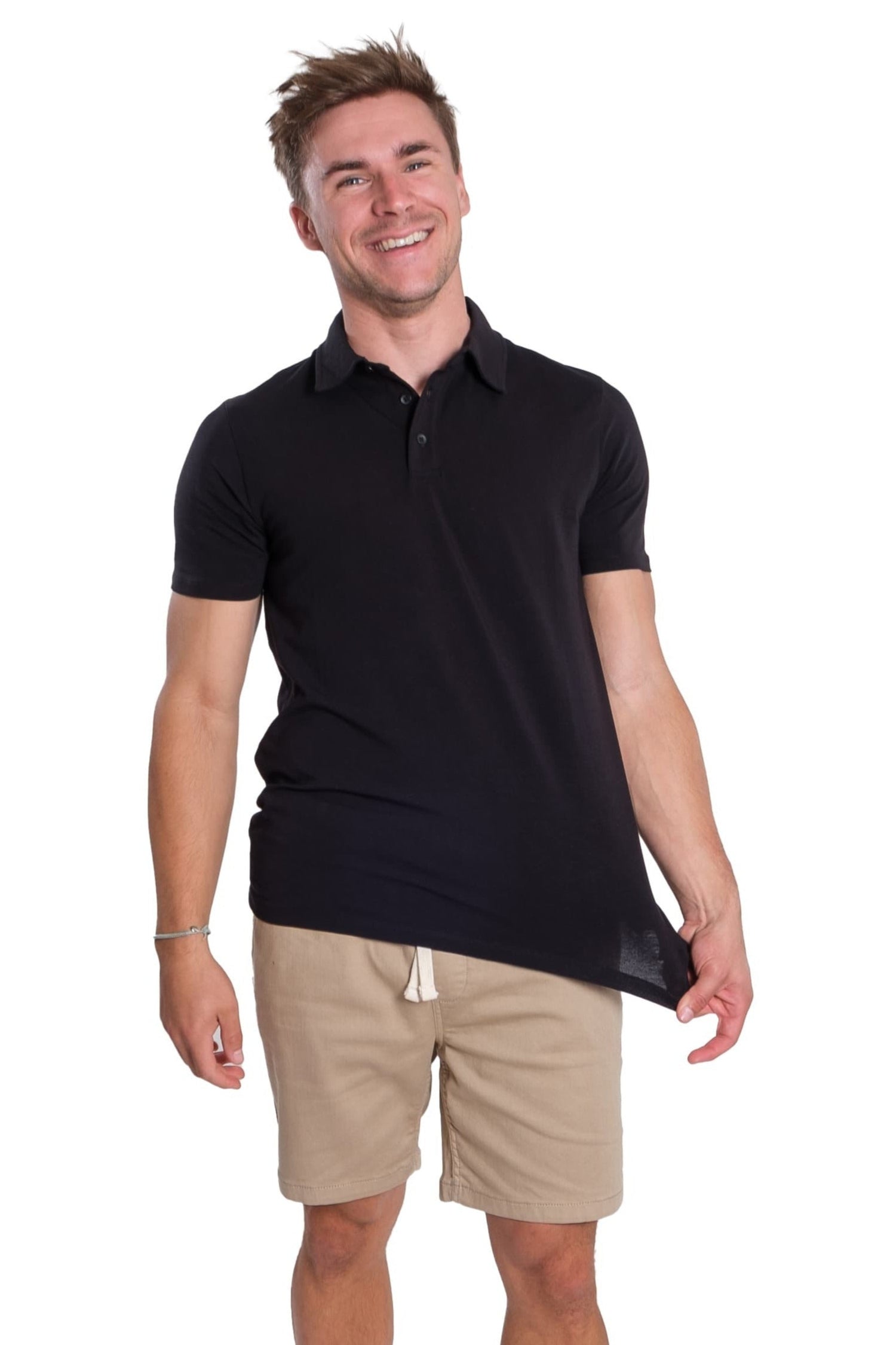 Organic Polo Shirt / Black