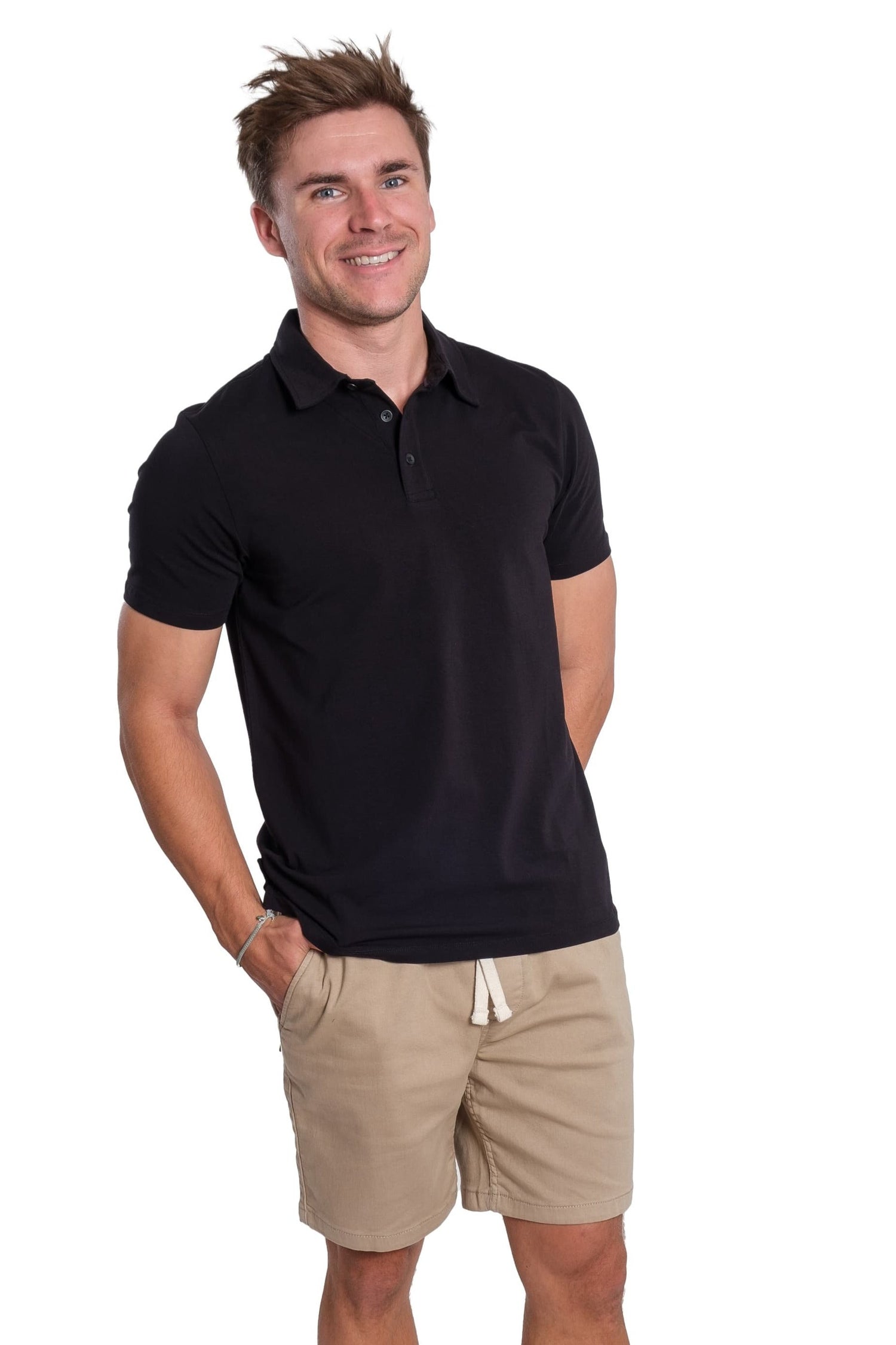 Organic Polo Shirt / Black