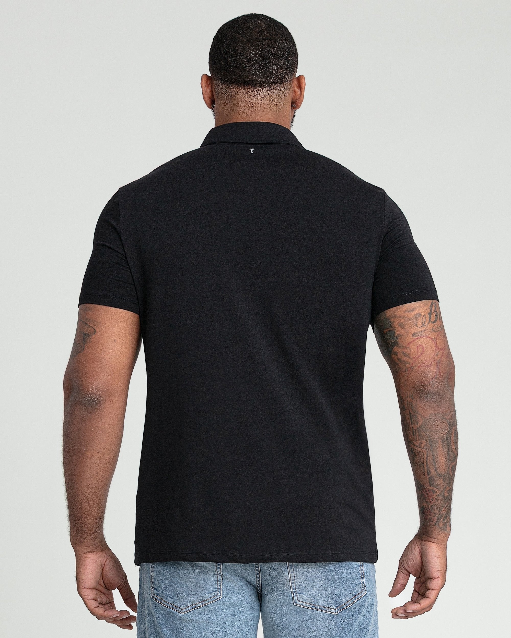 Organic Polo Shirt / Black | The Perfect Jean