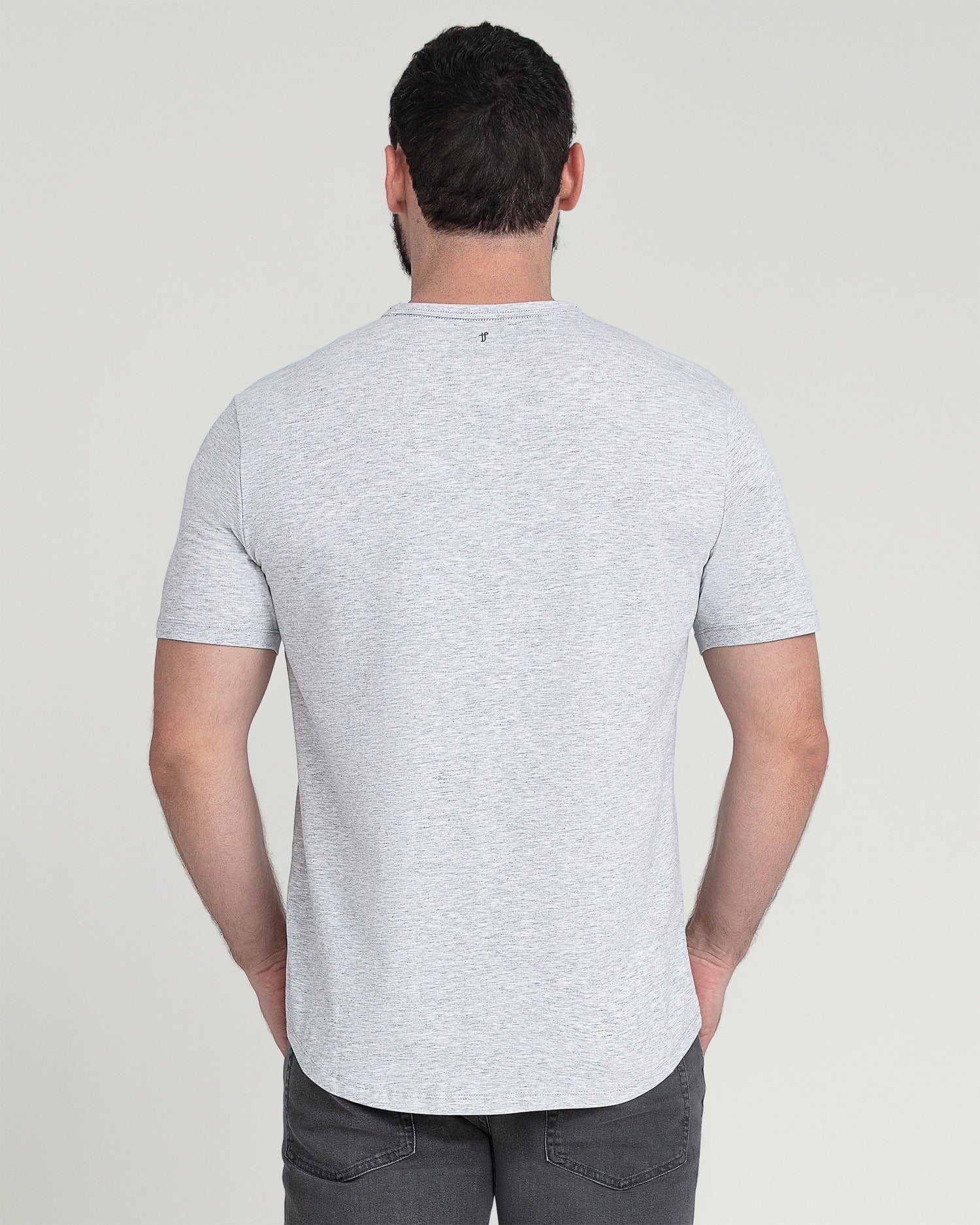 Organic Crew Neck T-Shirt 3 Pack / Heather Grey