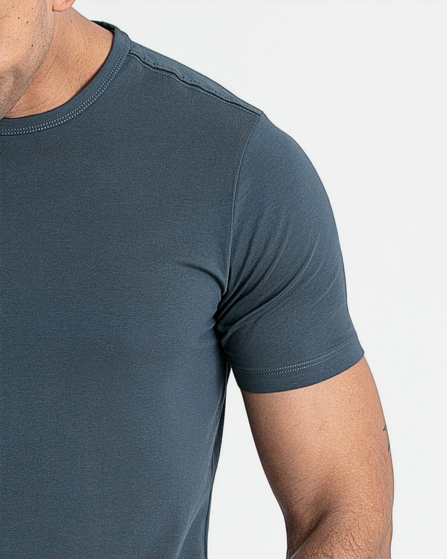 Organic Crew Neck T-Shirt / Steel