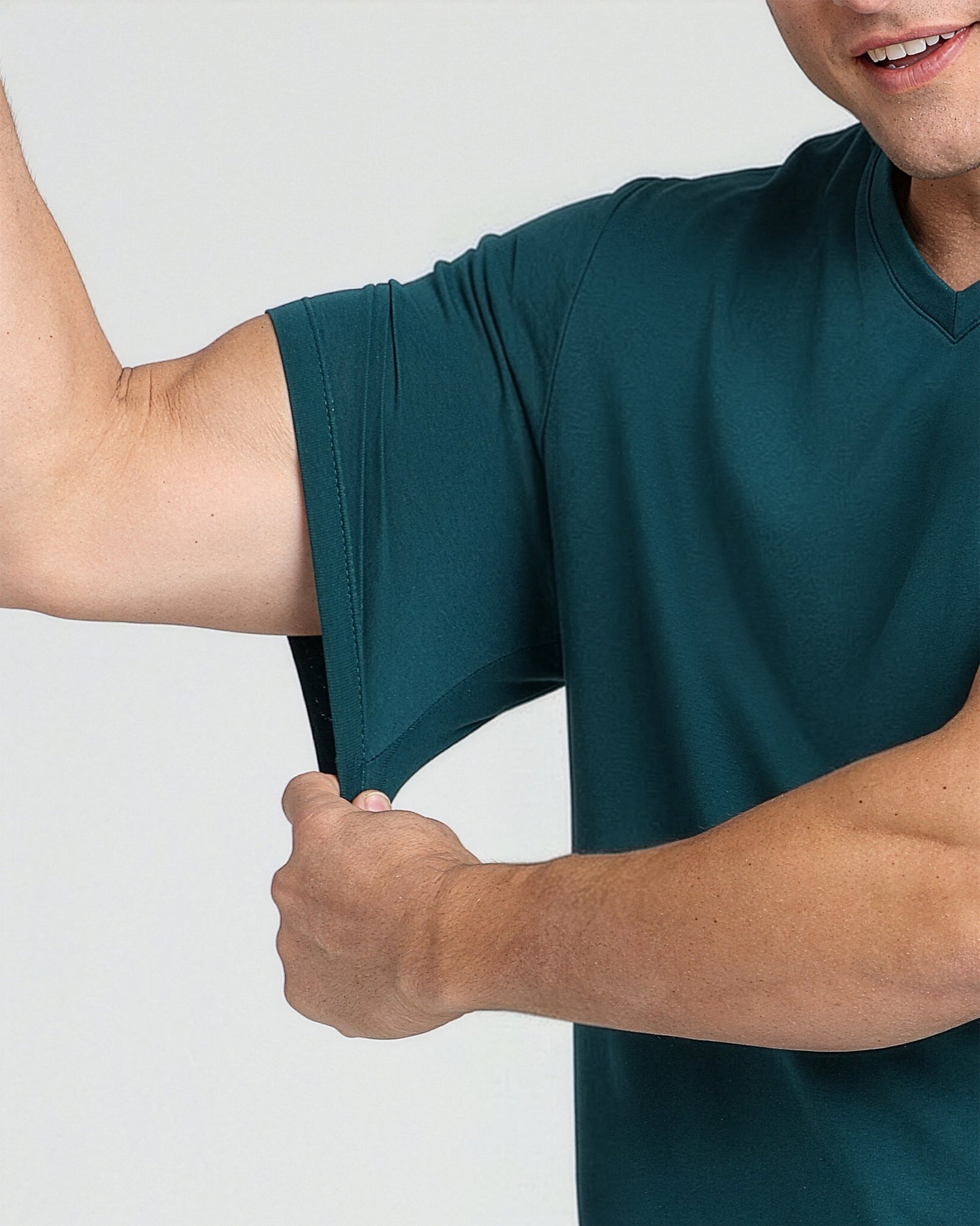 Organic V-Neck T-Shirt / Teal