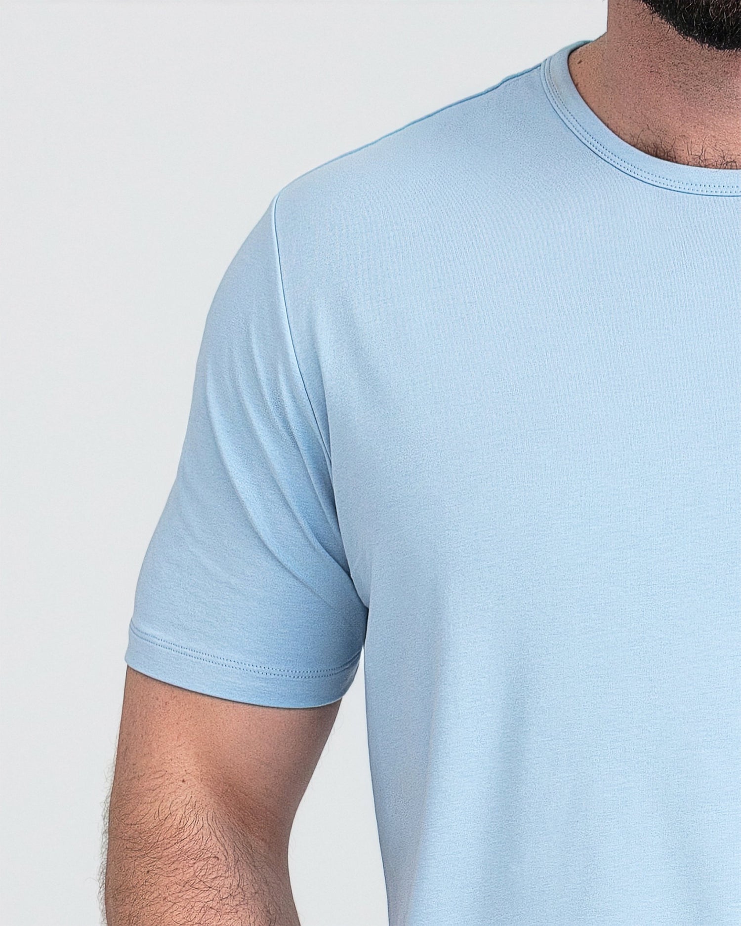 Organic Crew Neck T-Shirt / Light Blue