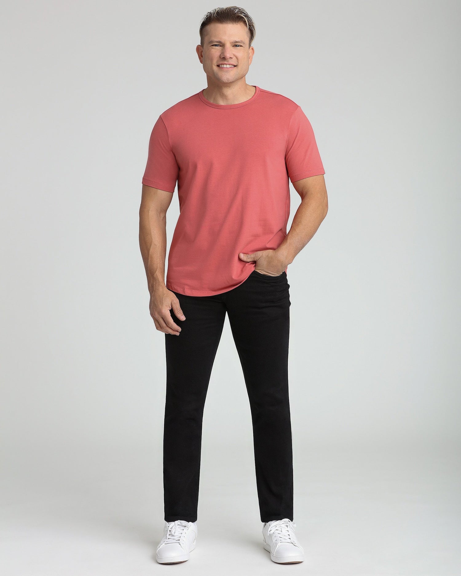 Organic Crew Neck T-Shirt 3 Pack / Nantucket Red
