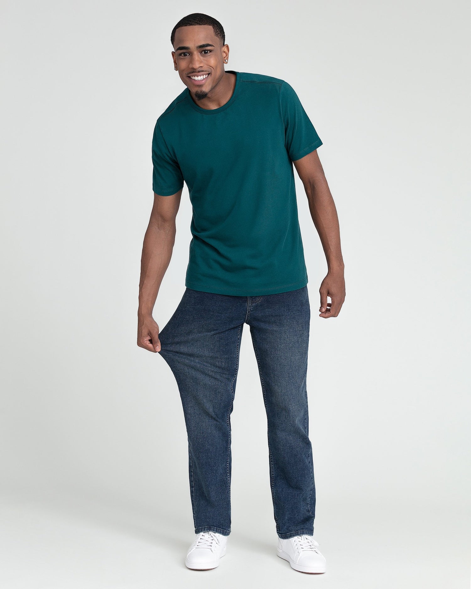 Organic Crew Neck T-Shirt / Teal