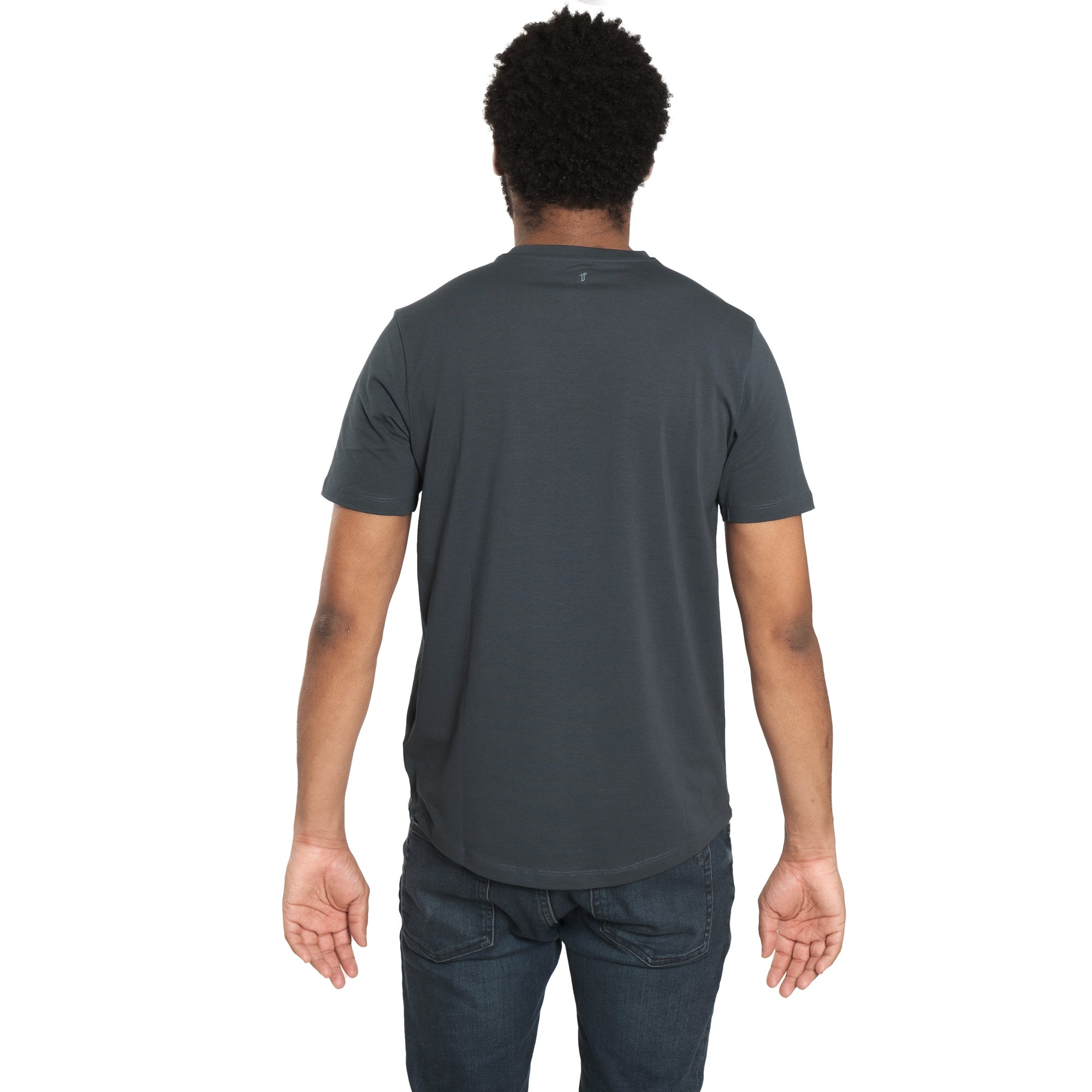 Organic V-Neck T-Shirt / Steel