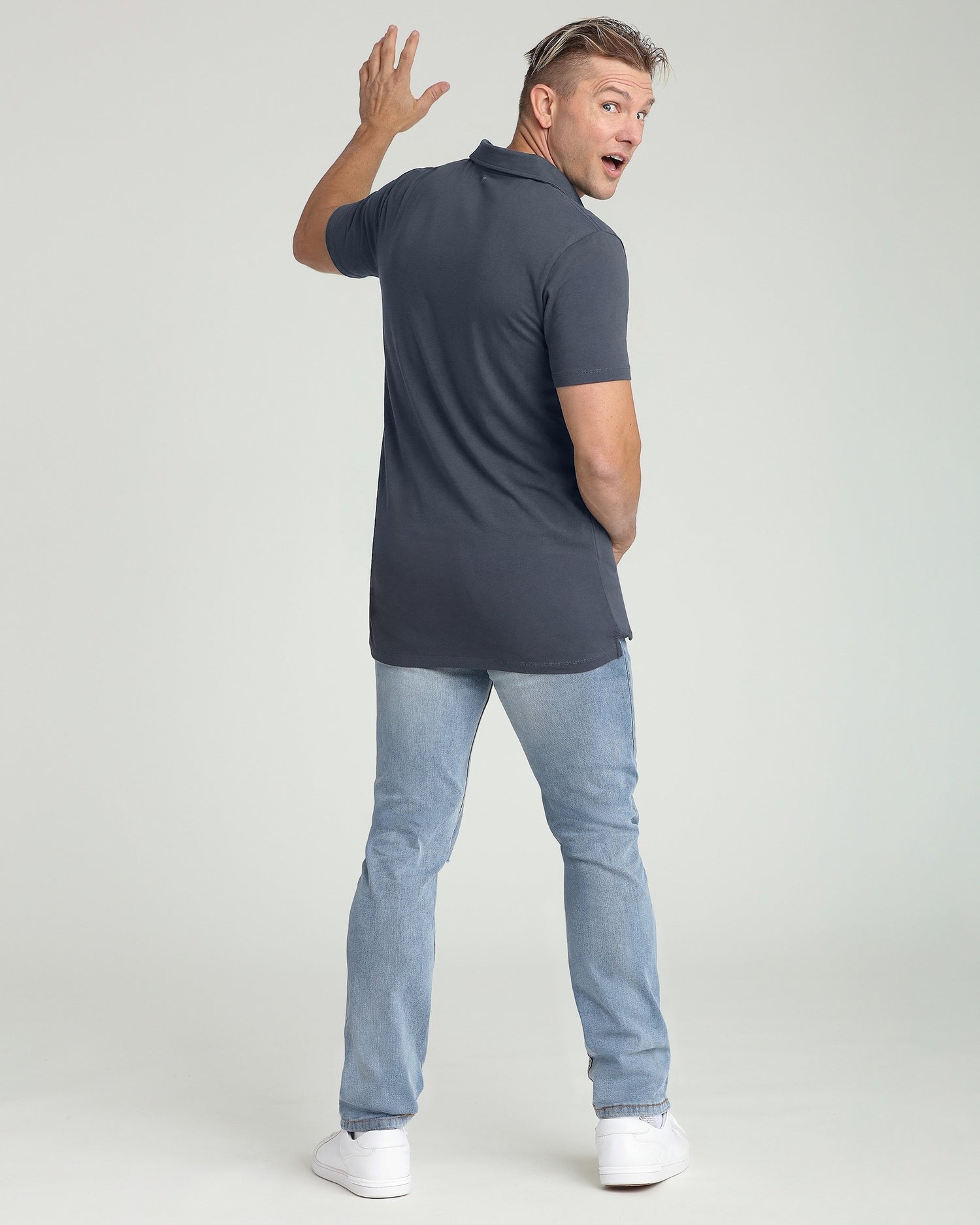 Organic Polo Shirt / Steel