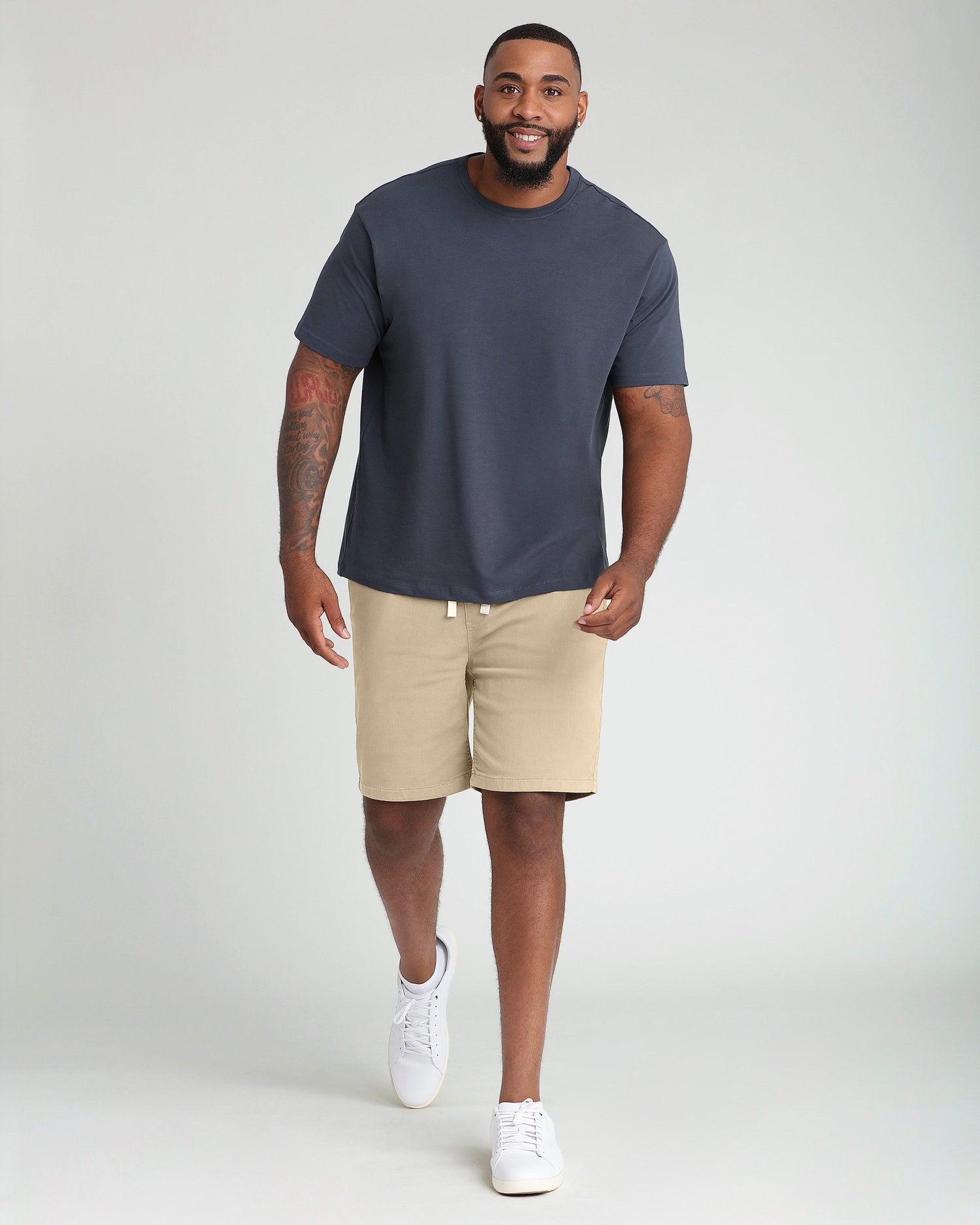 Organic Athletic Fit Crew Neck T-Shirt / Steel