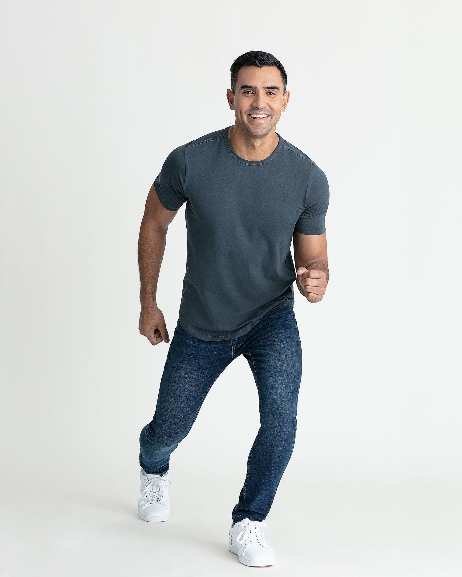 Organic Crew Neck T-Shirt / Steel