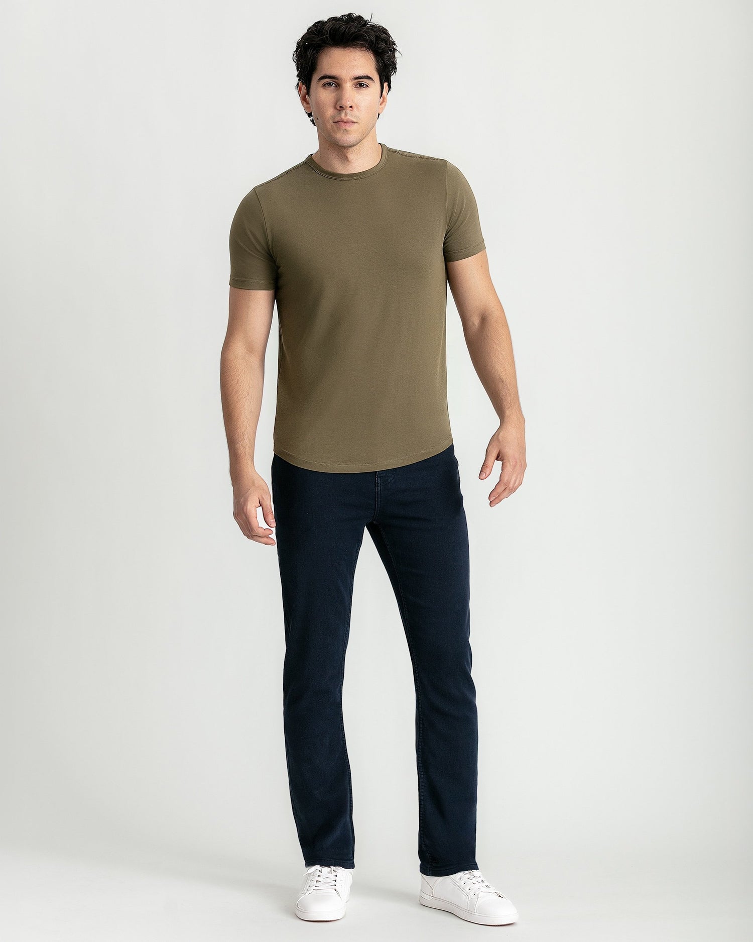 Organic Crew Neck T-Shirt / Military Olive
