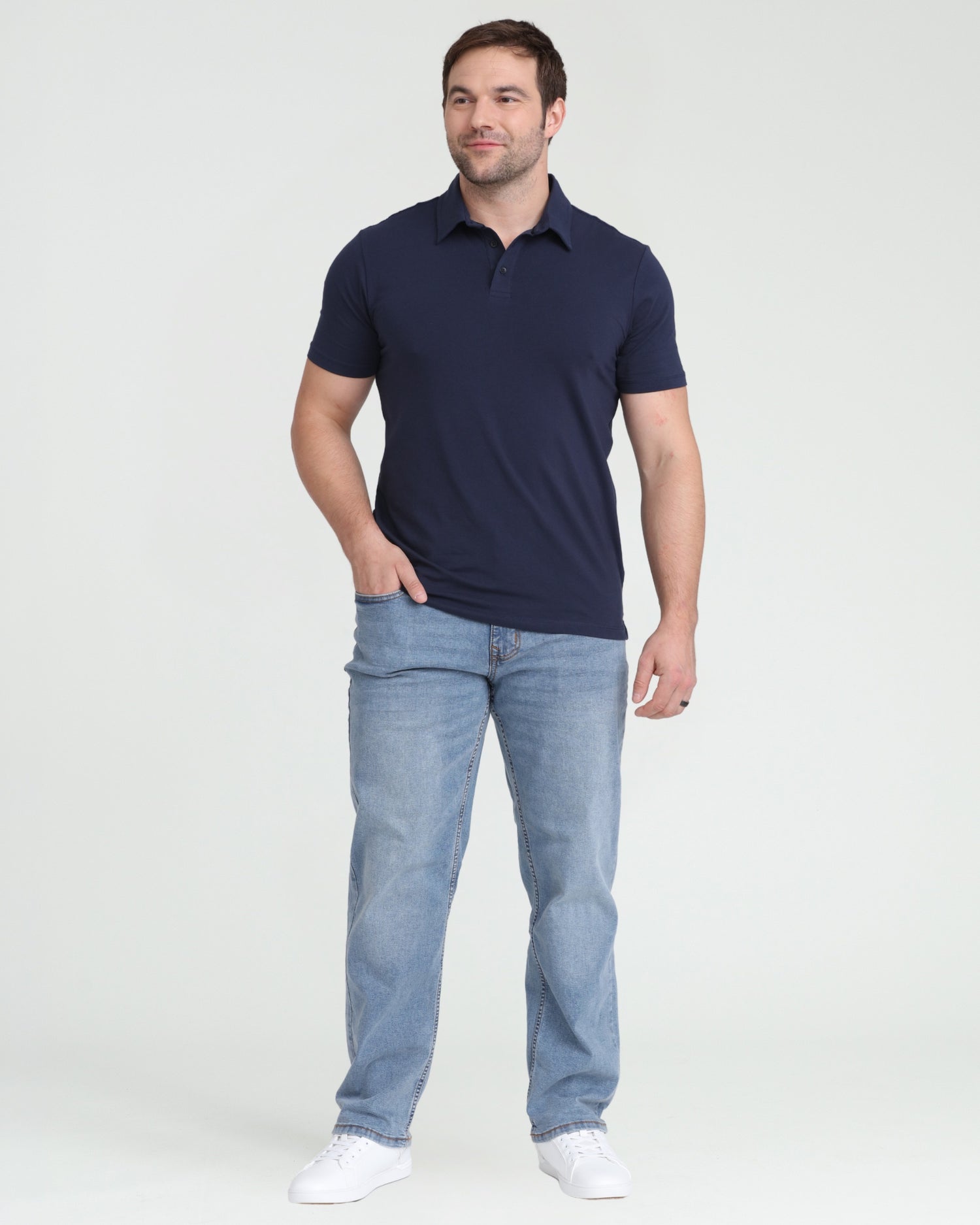 Organic Polo Shirt / Navy