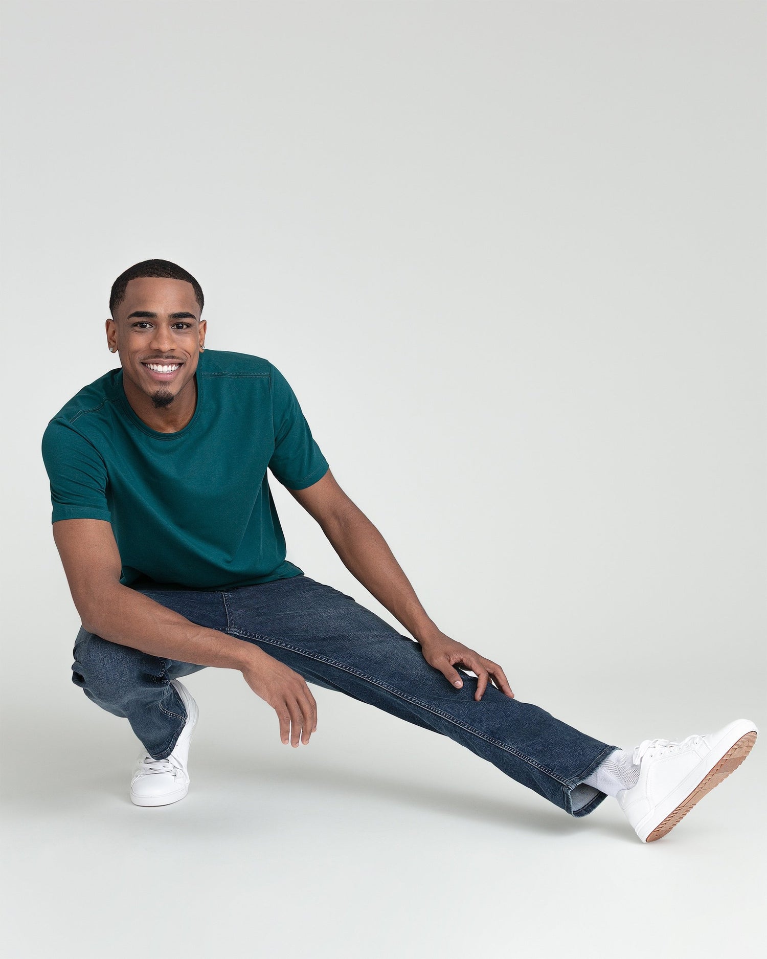 Organic Crew Neck T-Shirt / Teal