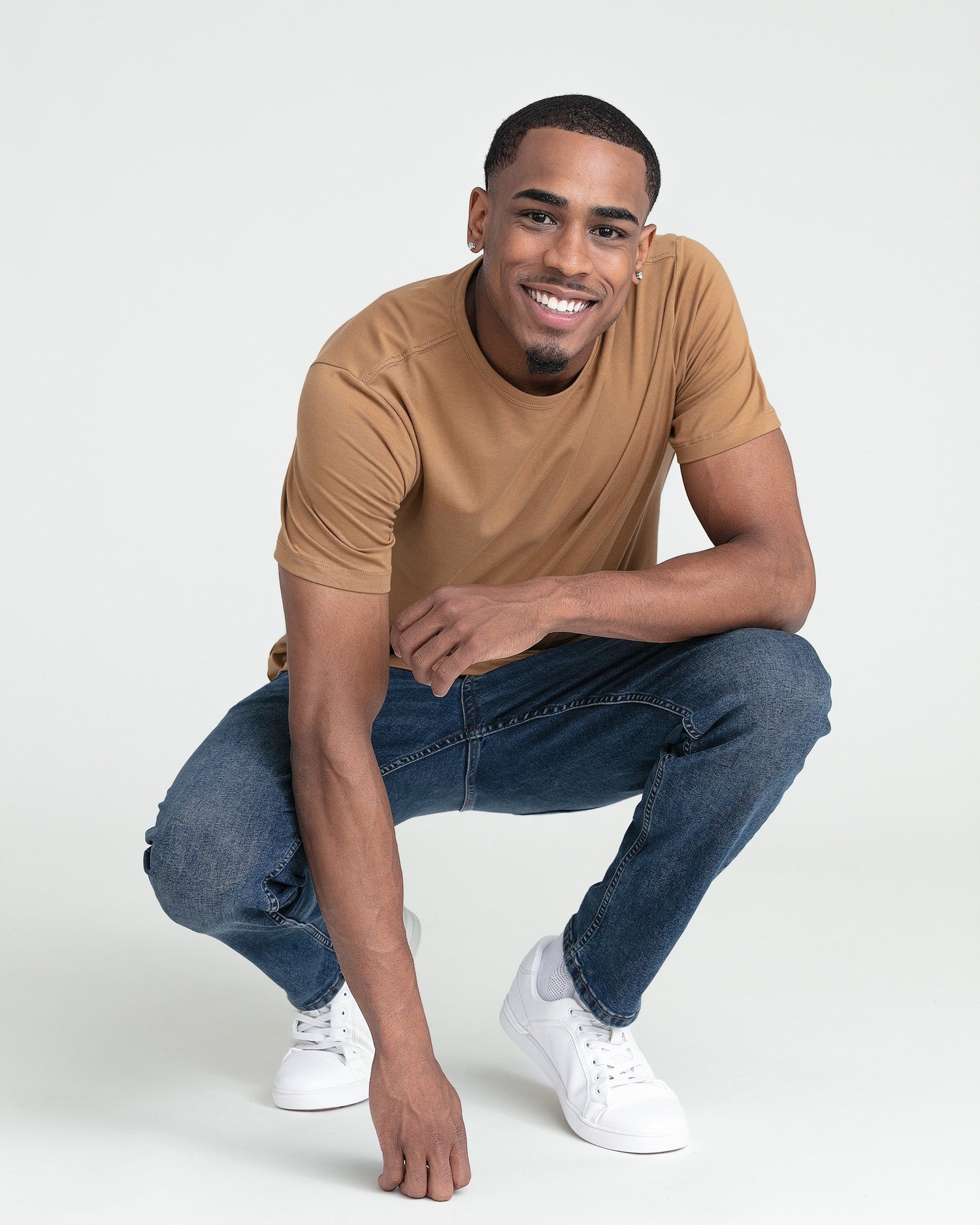 Organic Crew Neck T-Shirt / Tobacco