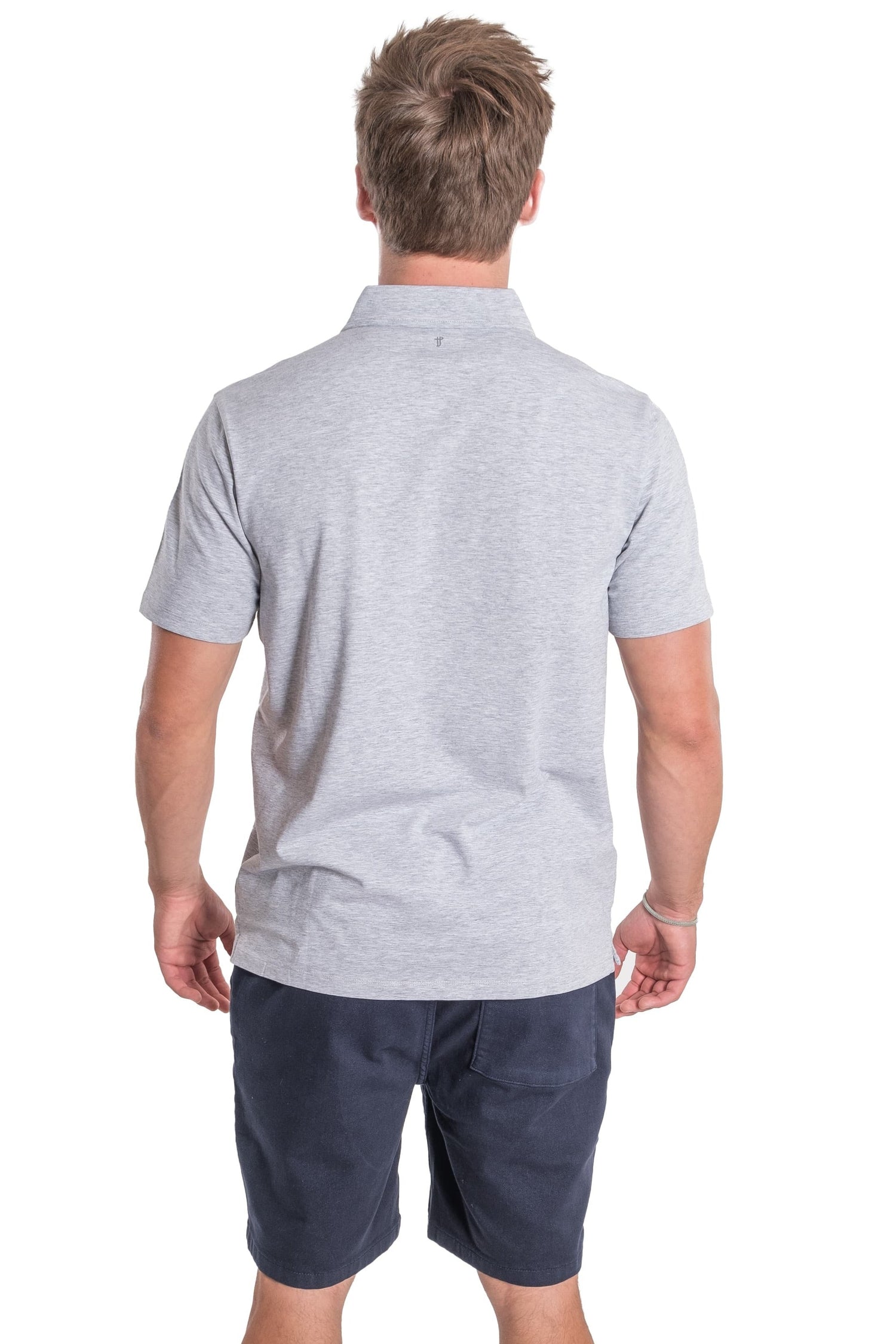 Organic Polo Shirt / Heather Grey