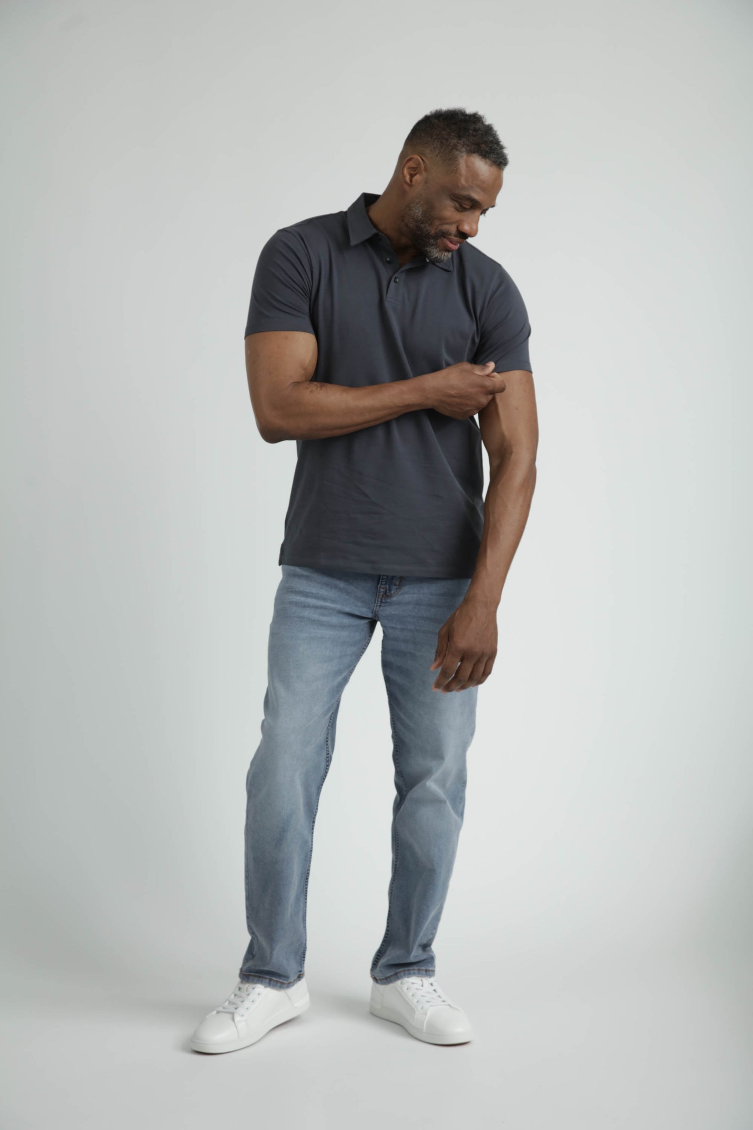 Organic Polo Shirt / Steel