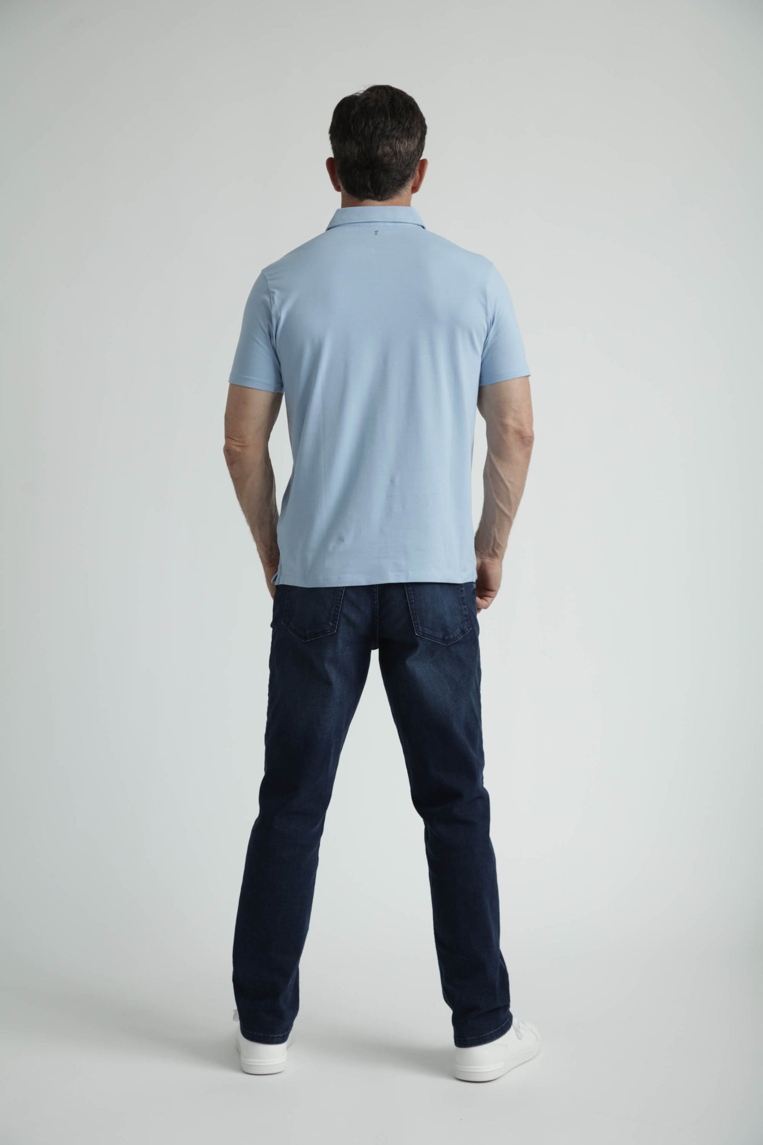 Organic Polo Shirt / Light Blue
