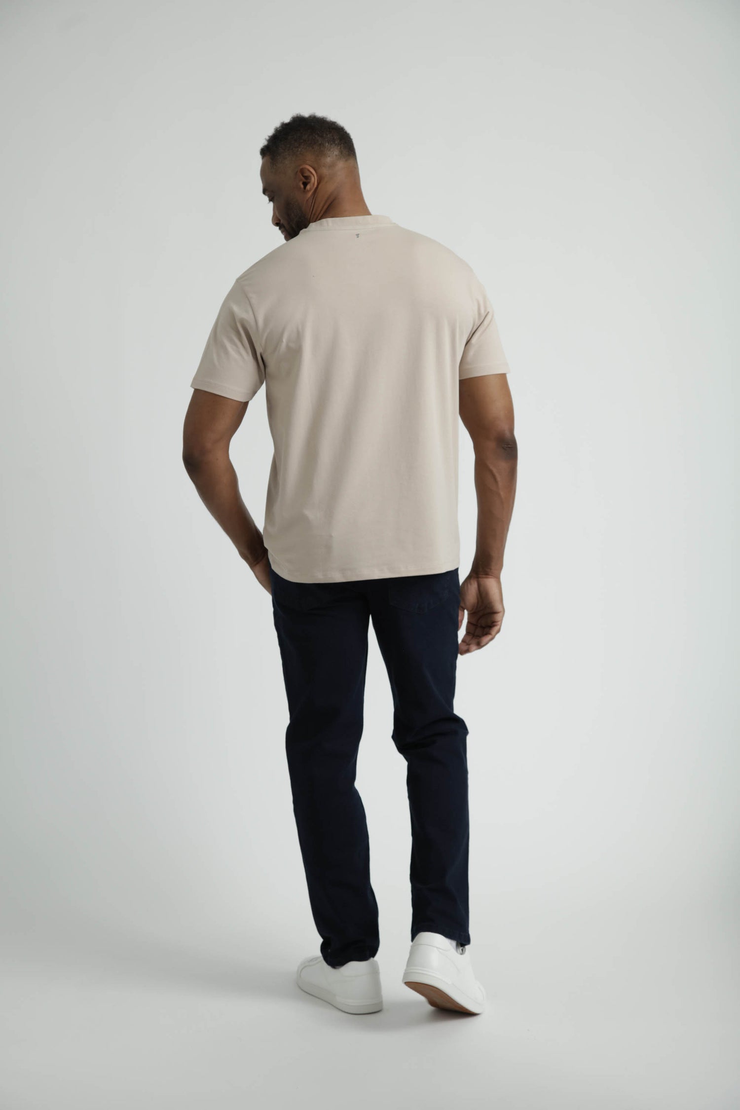 Organic Athletic Fit Crew Neck T-Shirt / Tan