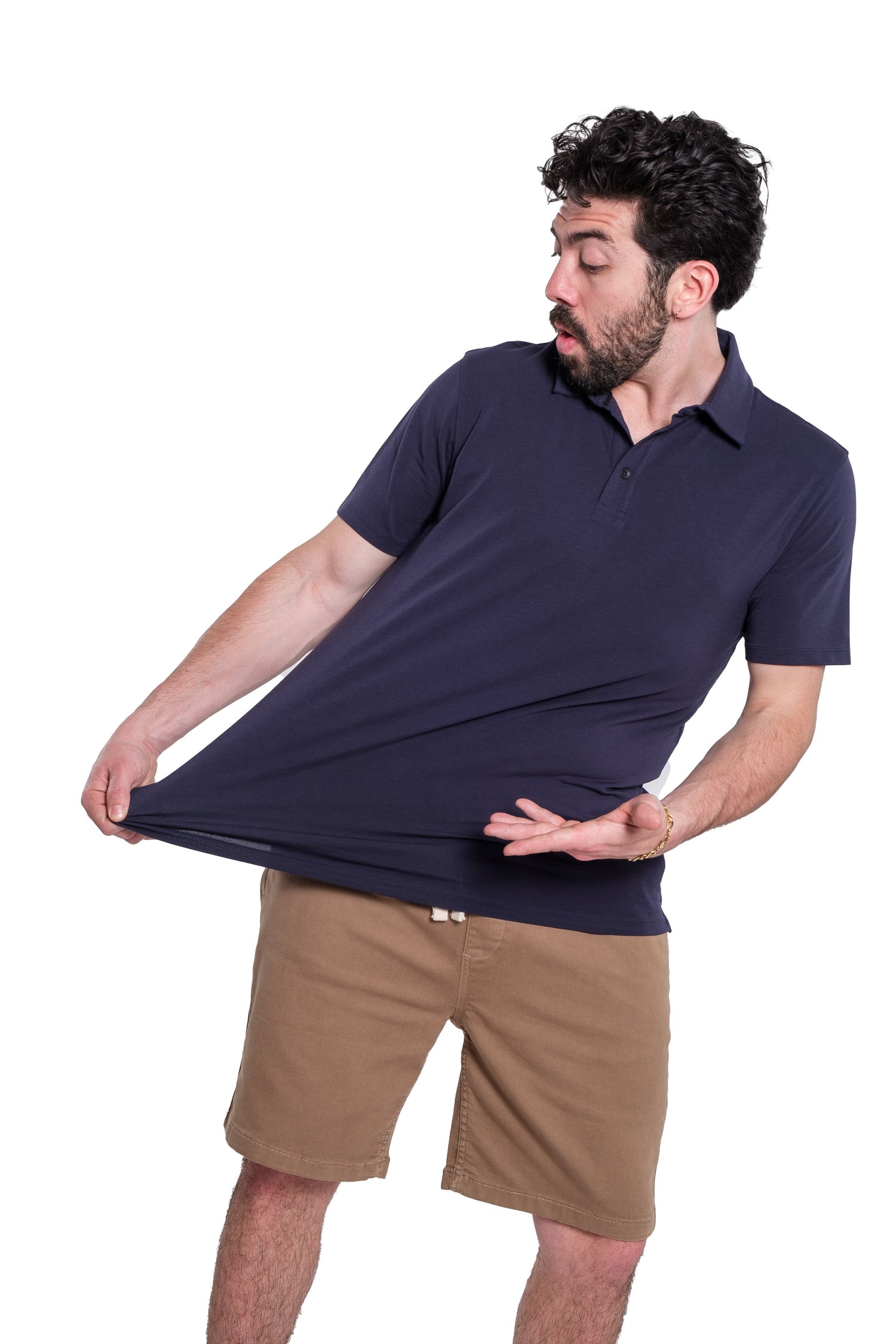 Organic Polo Shirt / Navy