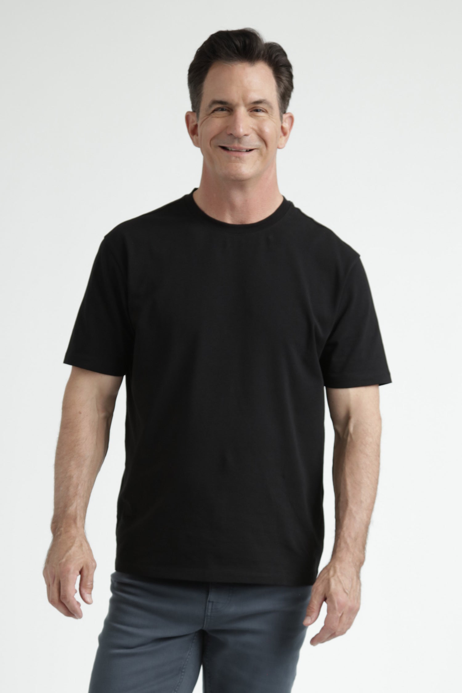 Organic Athletic Fit Crew Neck T-Shirt / Black
