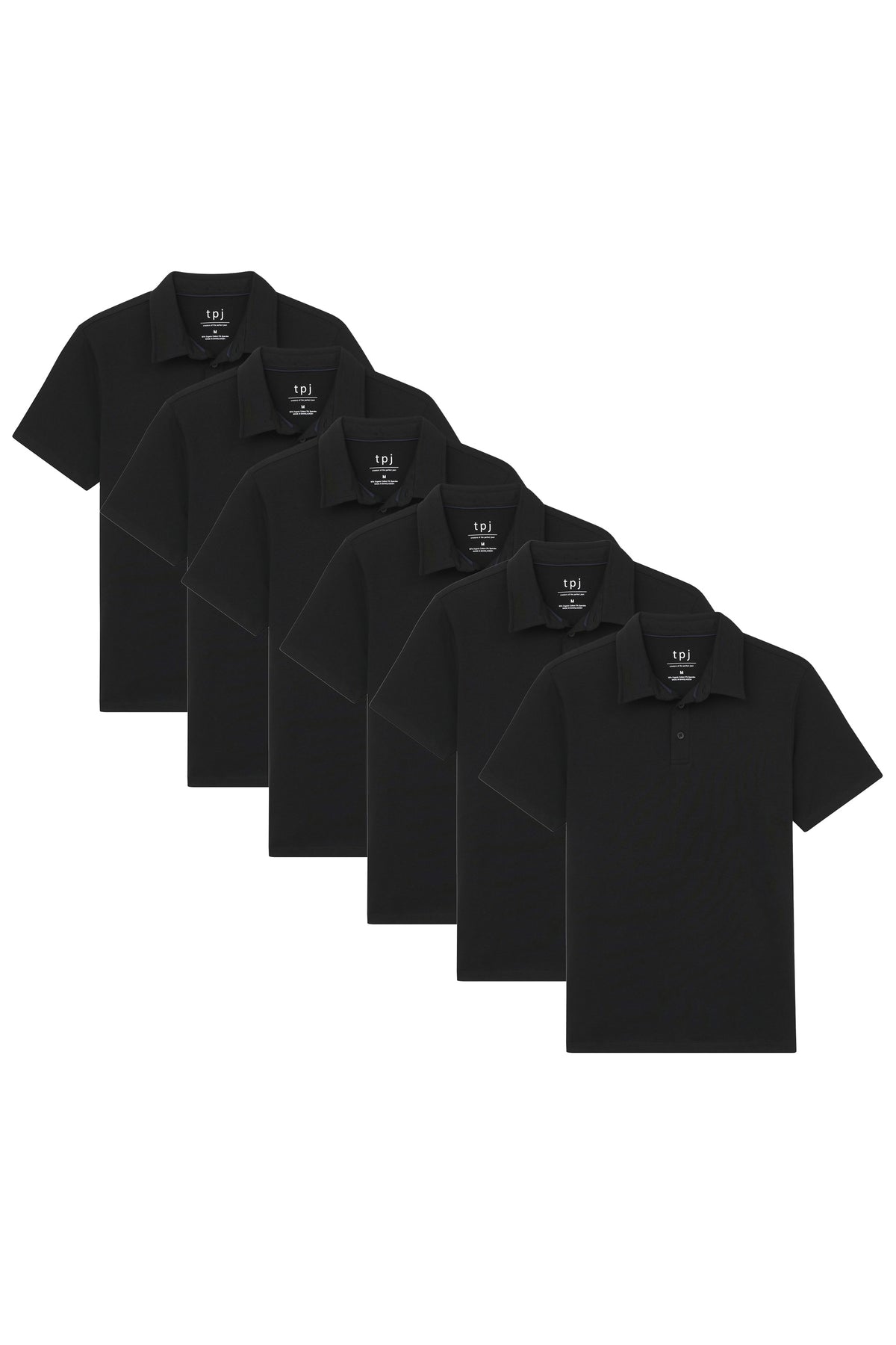 Organic Polo Shirt 6 Pack / Black