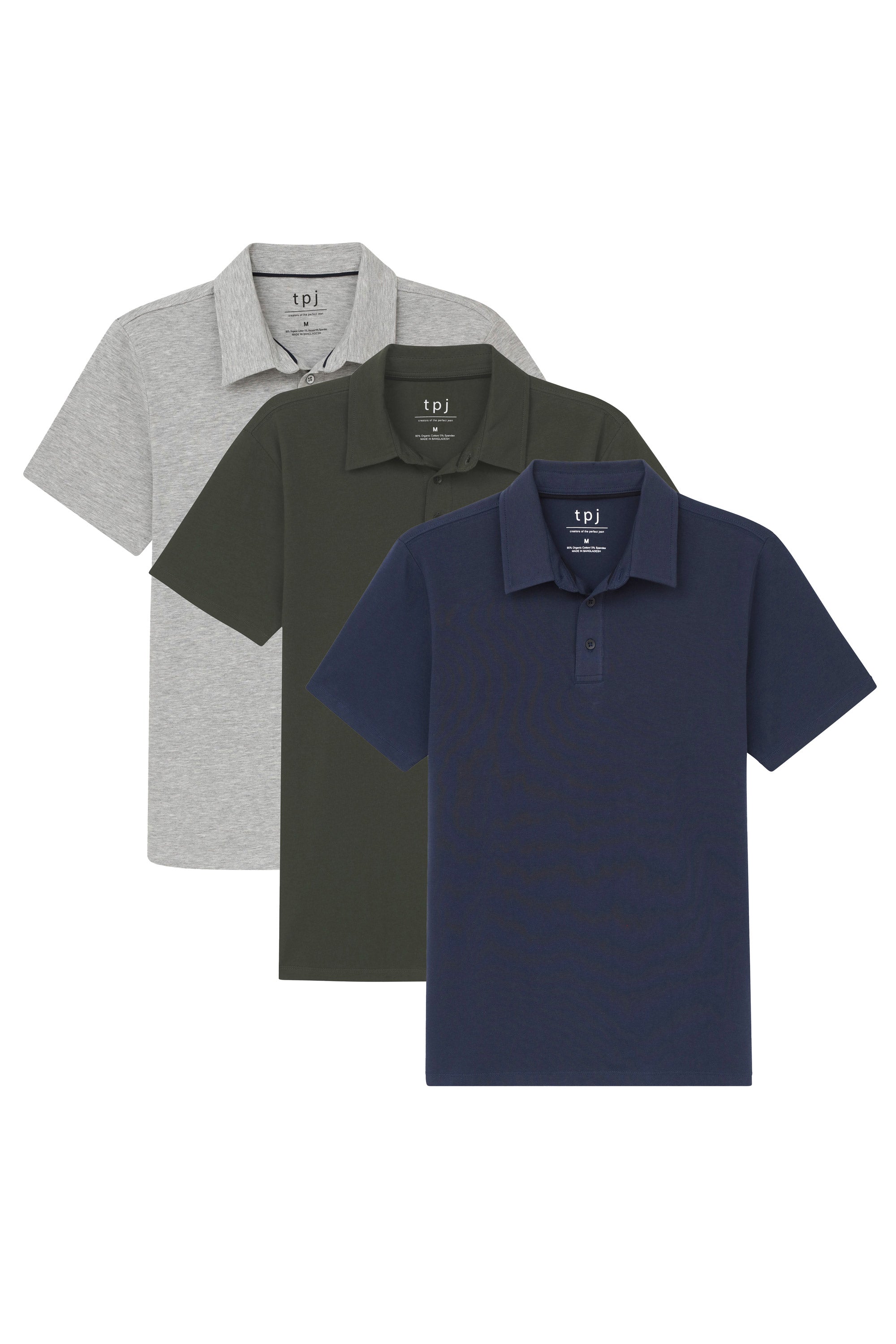 Organic Polo Shirt 3 Pack / Dusk to Downtown | The Perfect Jean