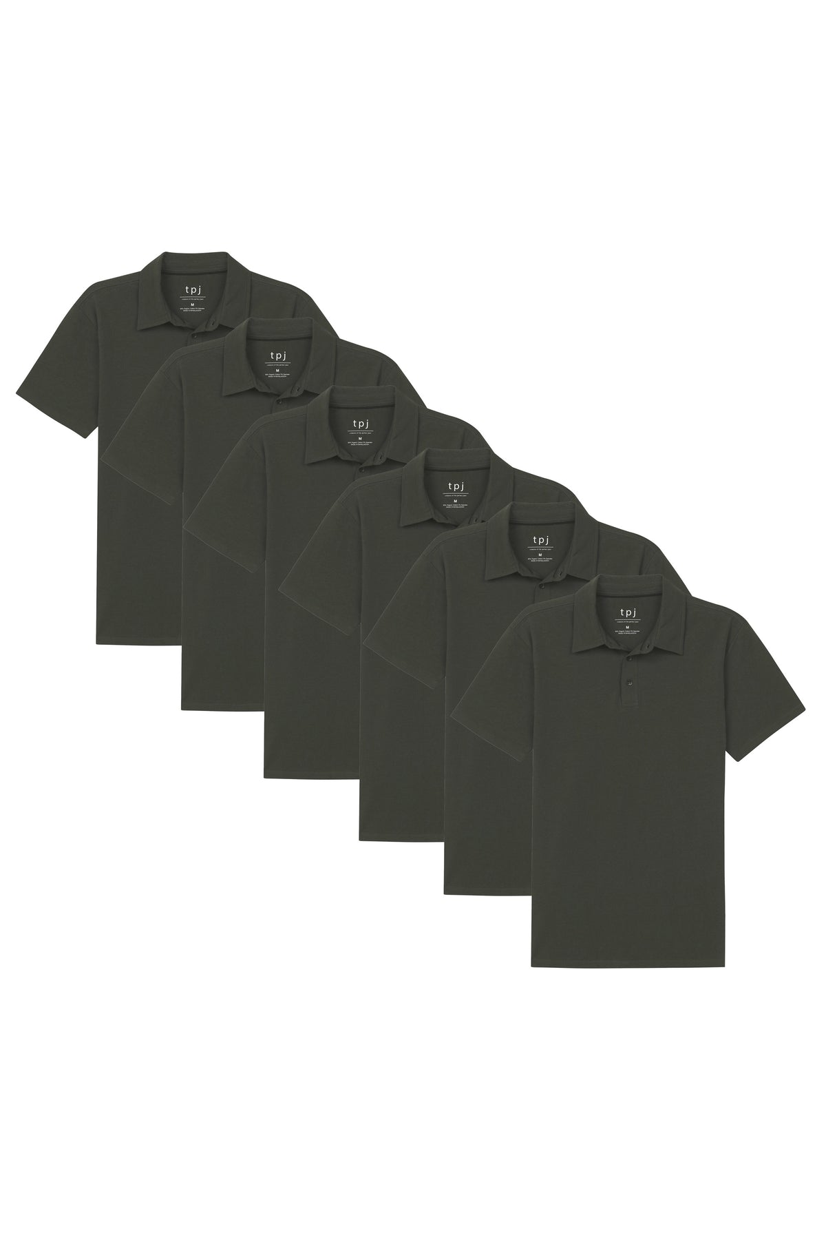 Organic Polo Shirt 6 Pack / Olive