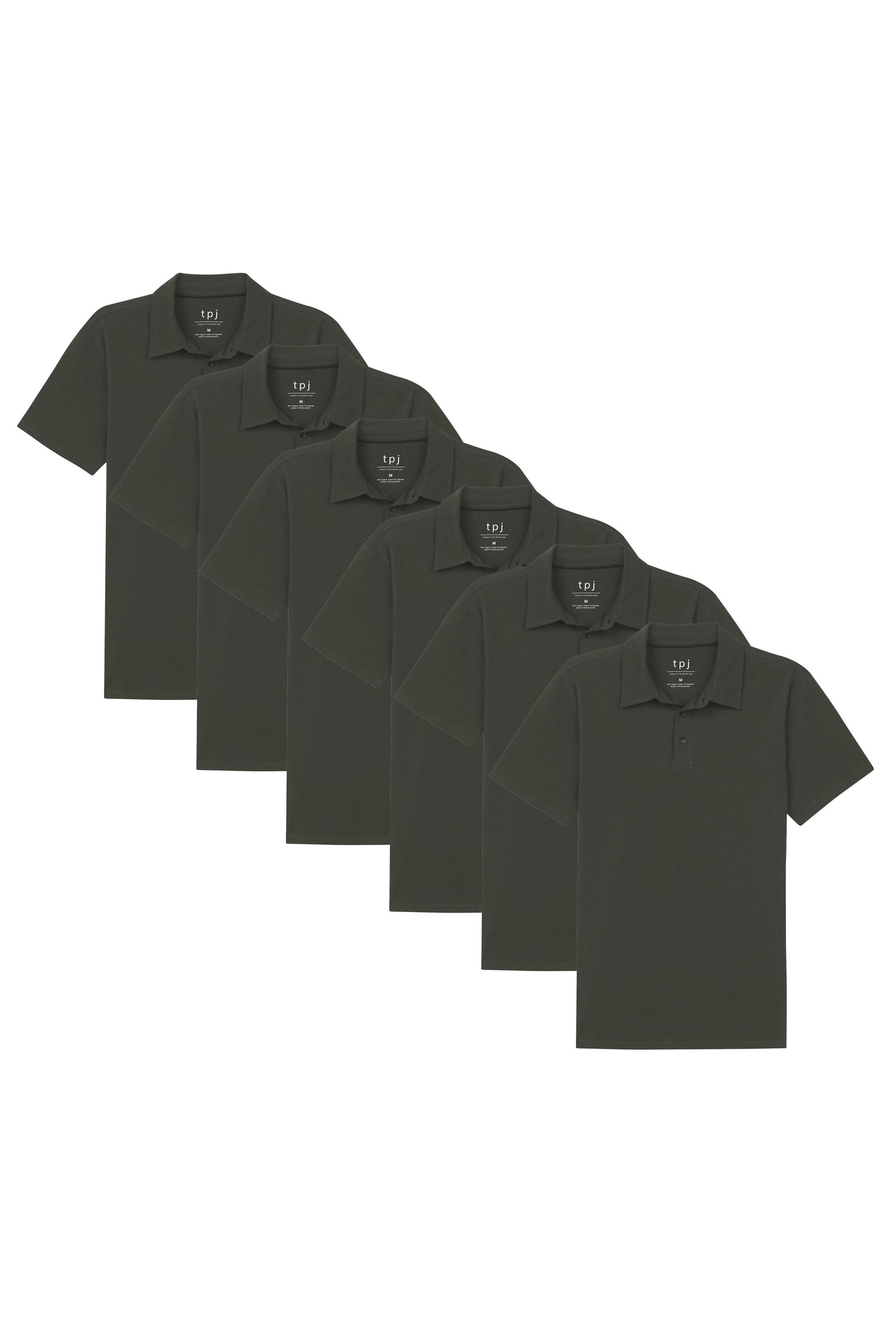 Organic Polo Shirt 6 Pack / Olive