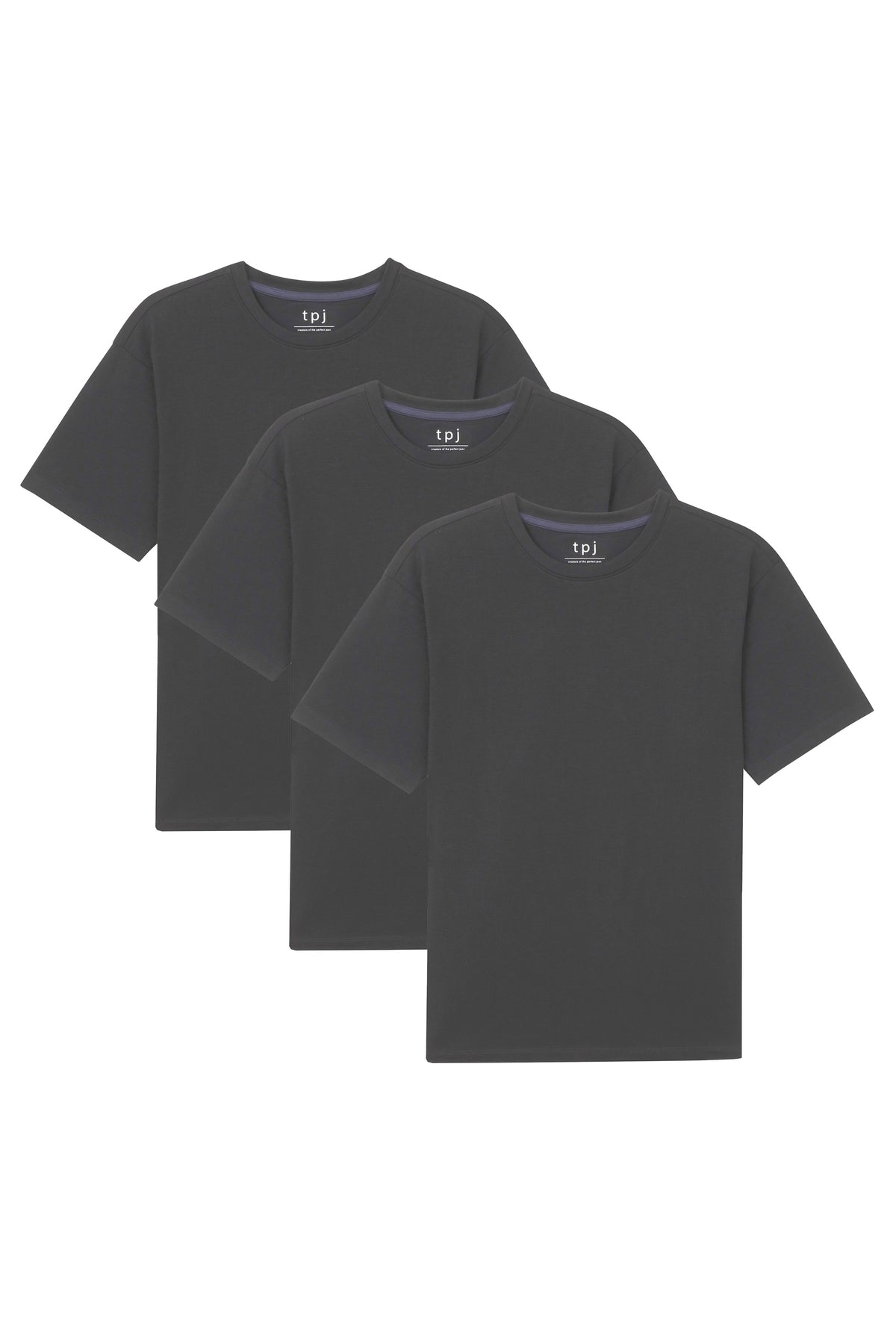 Organic Athletic Fit Crew Neck T-Shirt 3 Pack / Steel