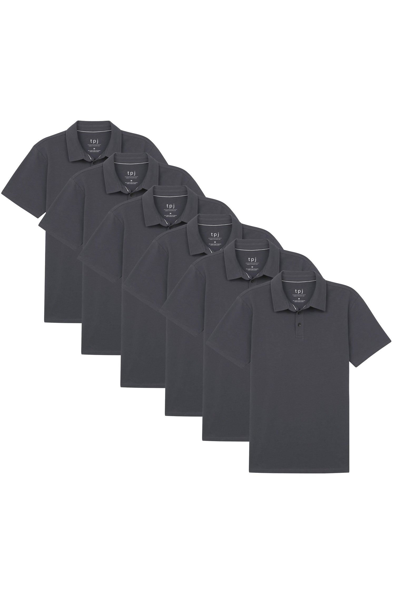 Organic Polo Shirt 6 Pack / Steel