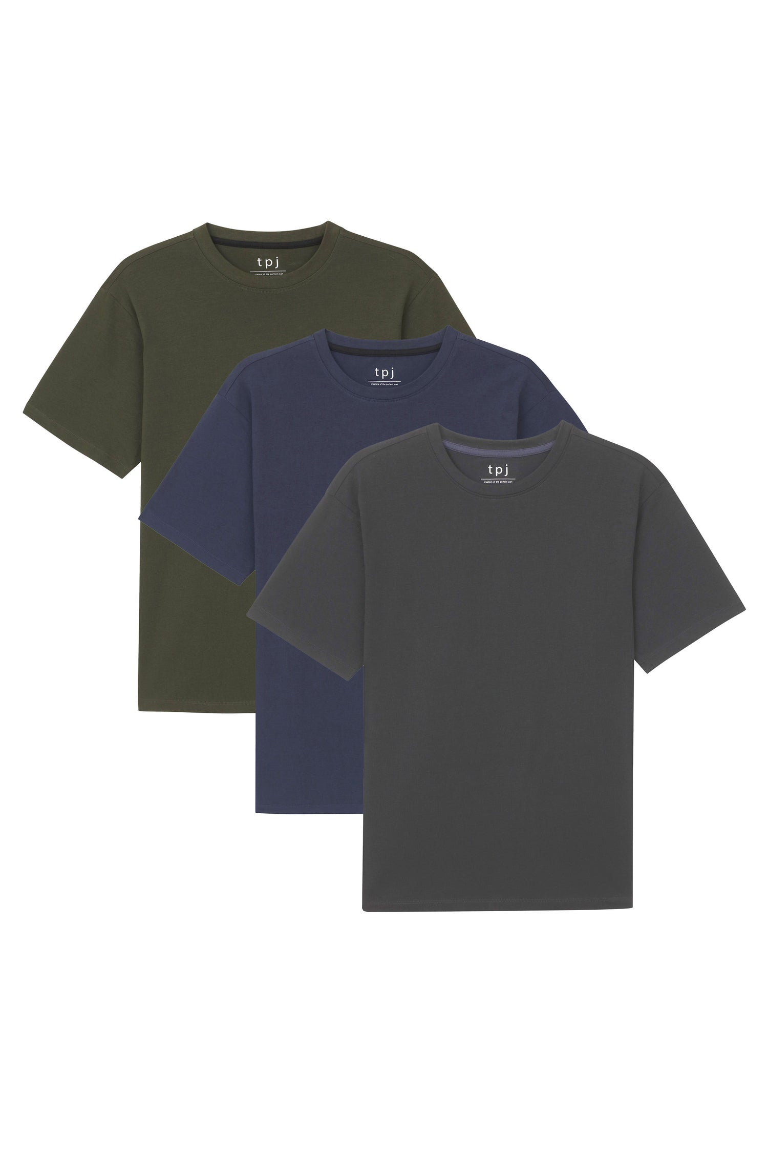 Organic Athletic Fit Crew Neck T-Shirt 3 Pack / The Streets