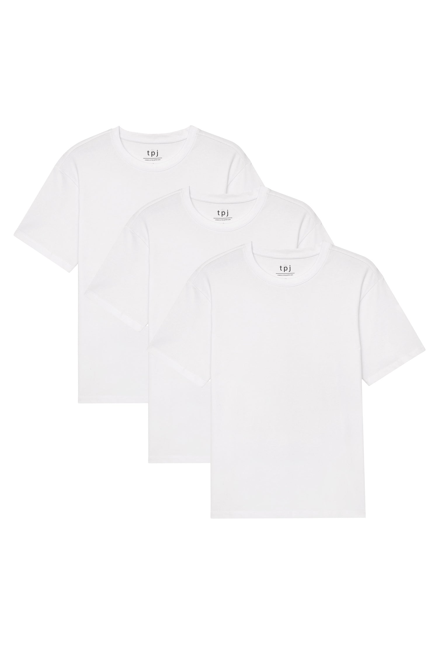 Organic Athletic Fit Crew Neck T-Shirt 3 Pack / White