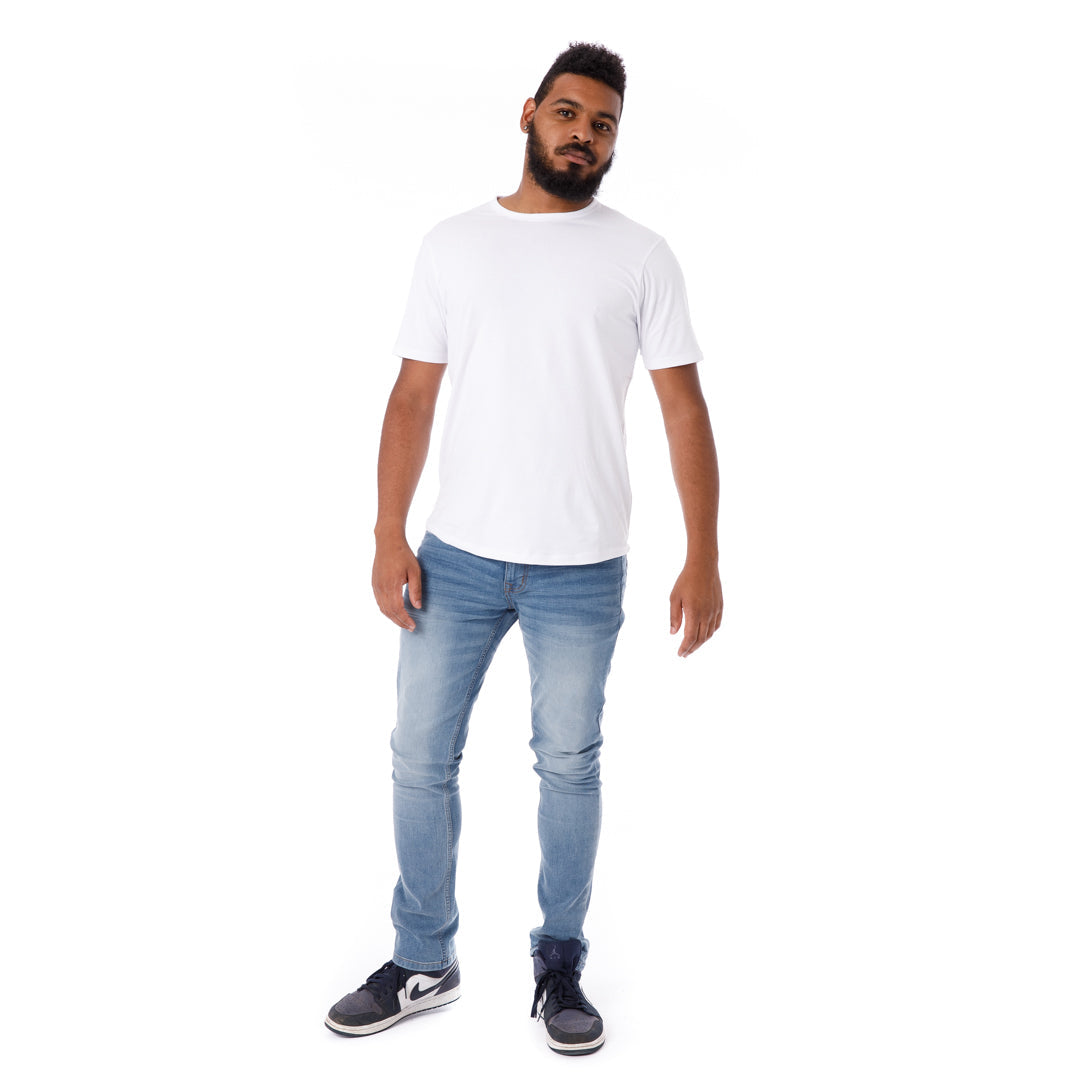 Organic Crew Neck T-Shirt White The Perfect Jean