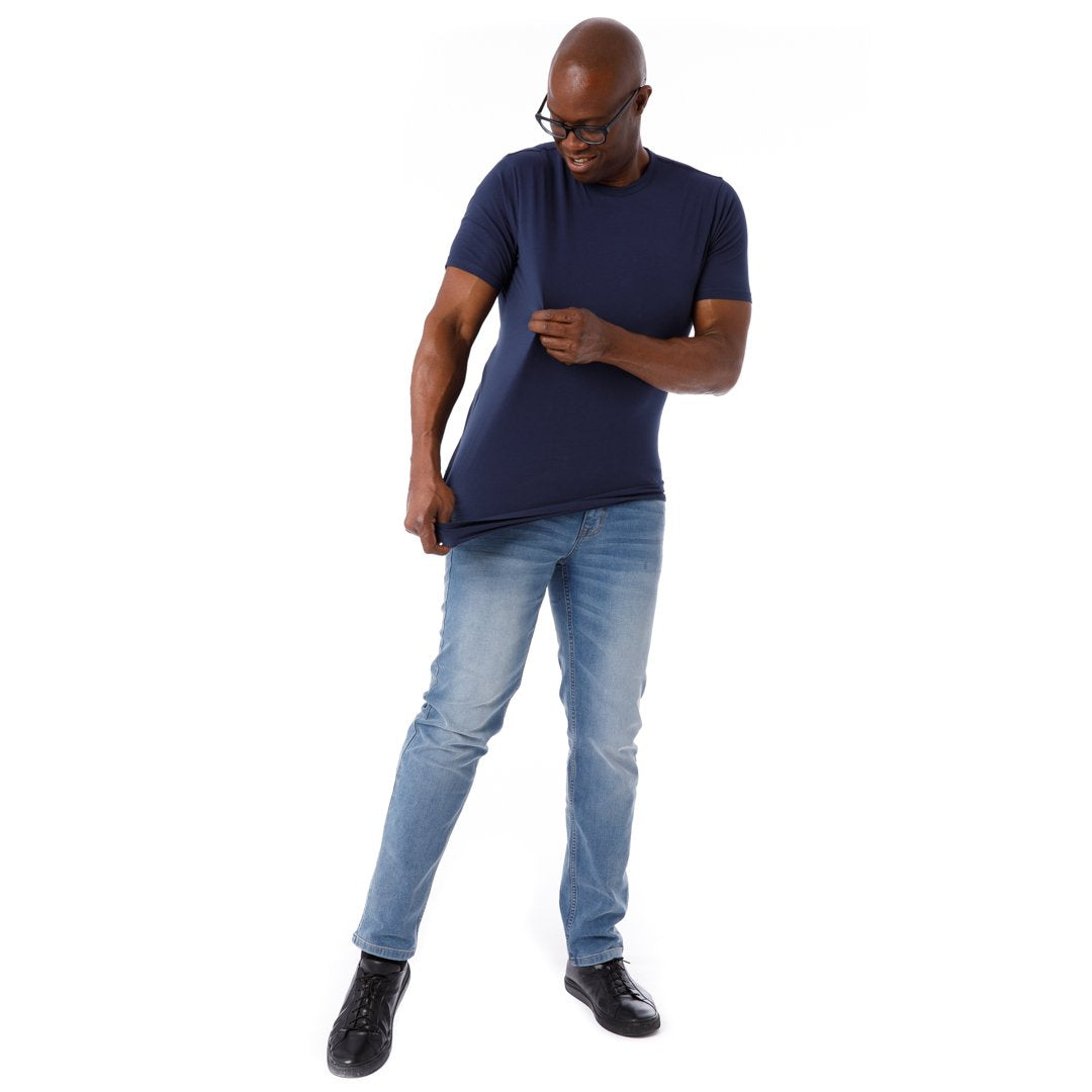 Crew Neck / Navy Blue T-Shirt | The Perfect Jean