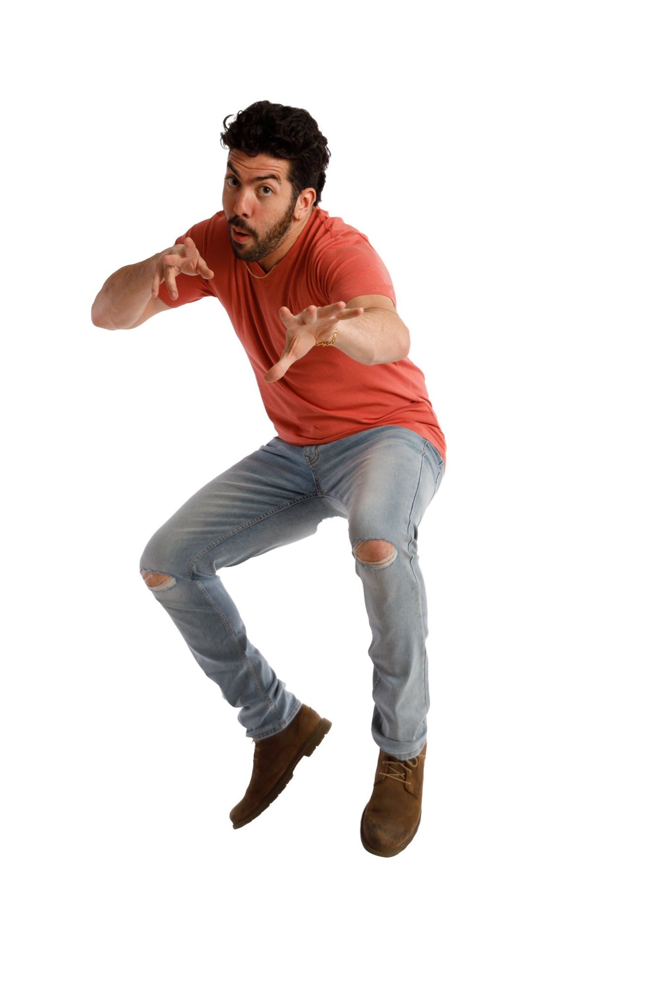 Organic V-Neck T-Shirt / Nantucket Red