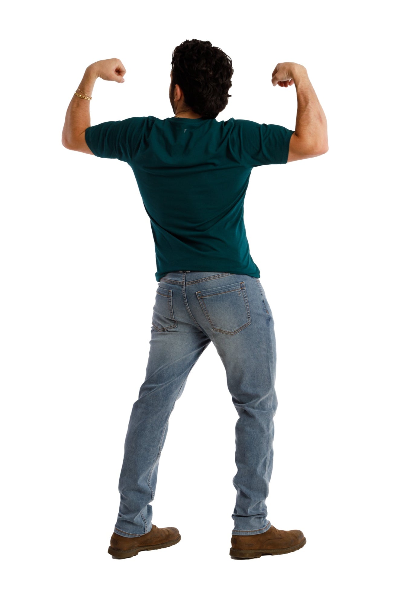 Organic V-Neck T-Shirt / Teal