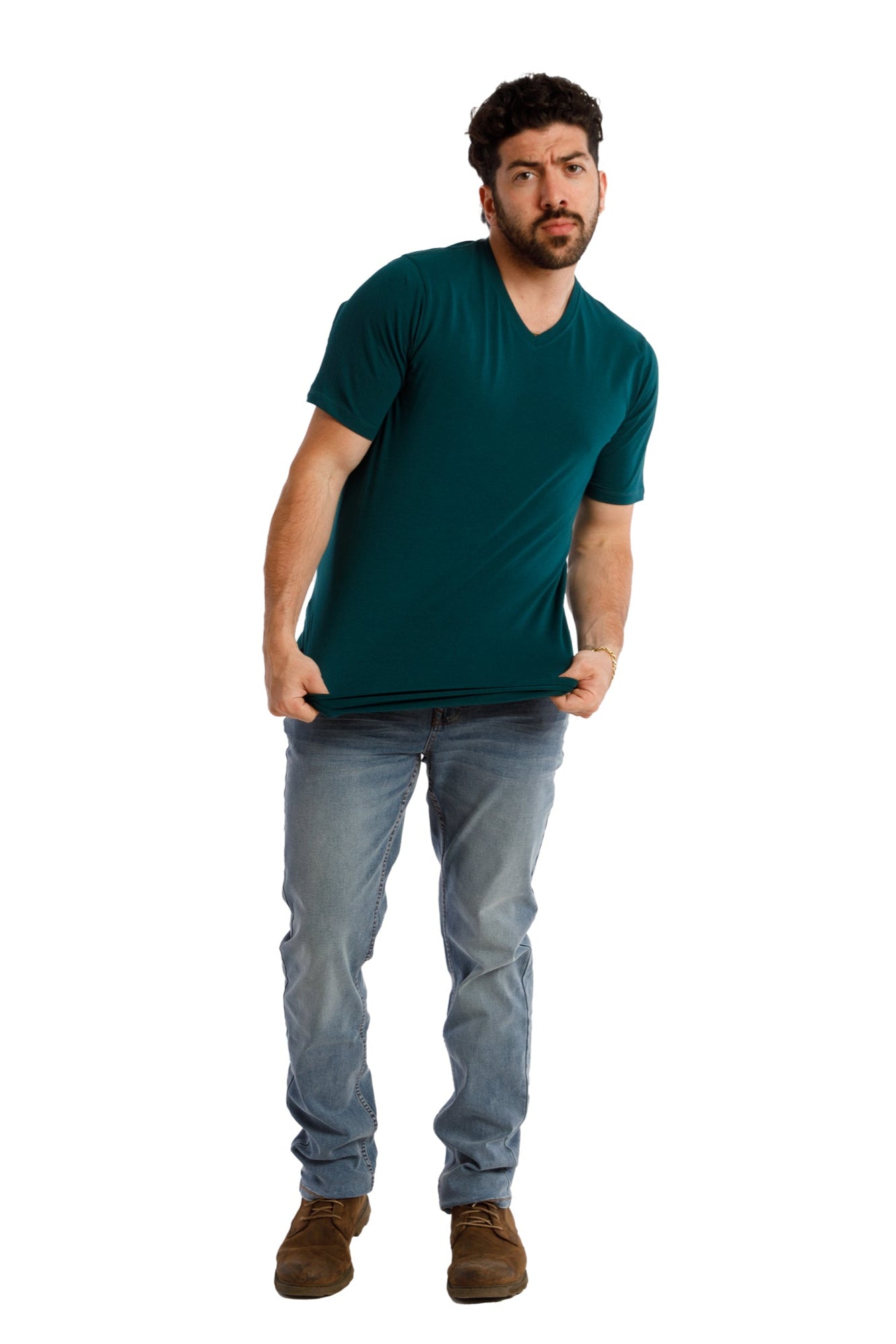V-Neck Teal T-Shirt The Perfect Jean