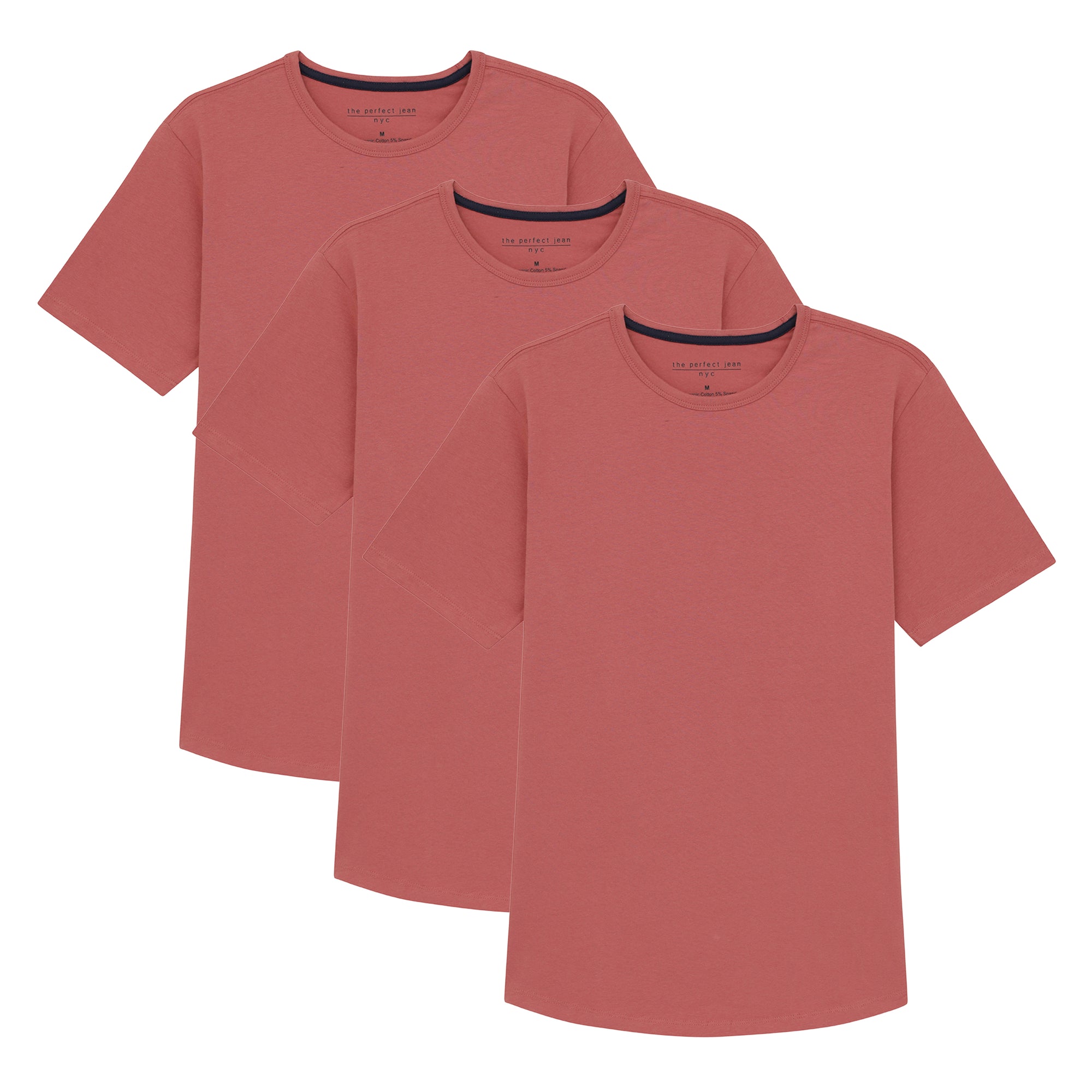 Organic Crew Neck T-Shirt 3 Pack / Nantucket Red | The Perfect Jean
