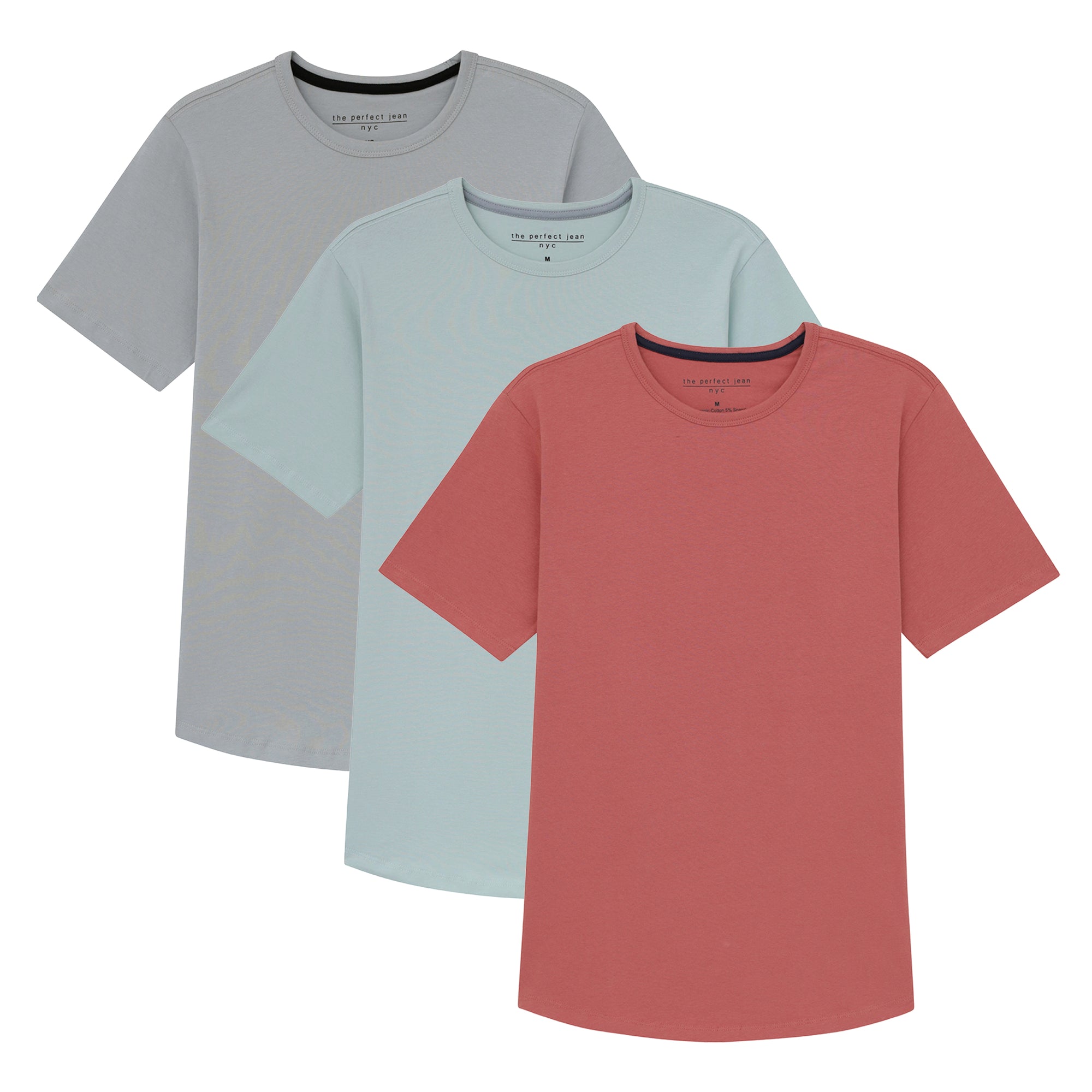 Organic Crew Neck T-Shirt 3 Pack / Seaside Sundown | The Perfect Jean