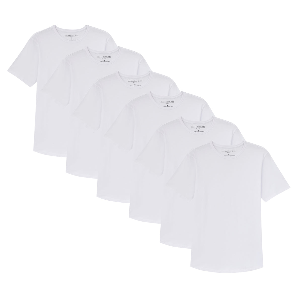 Organic Crew Neck T-Shirt 6 Pack / White