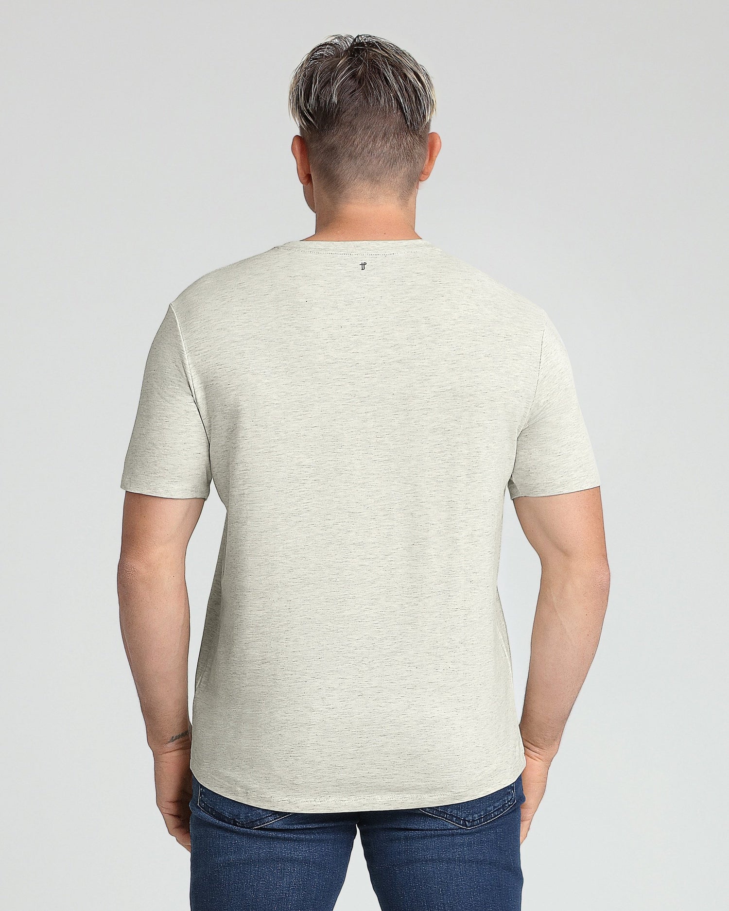 Organic V-Neck T-Shirt 3 Pack / Oatmeal Heather