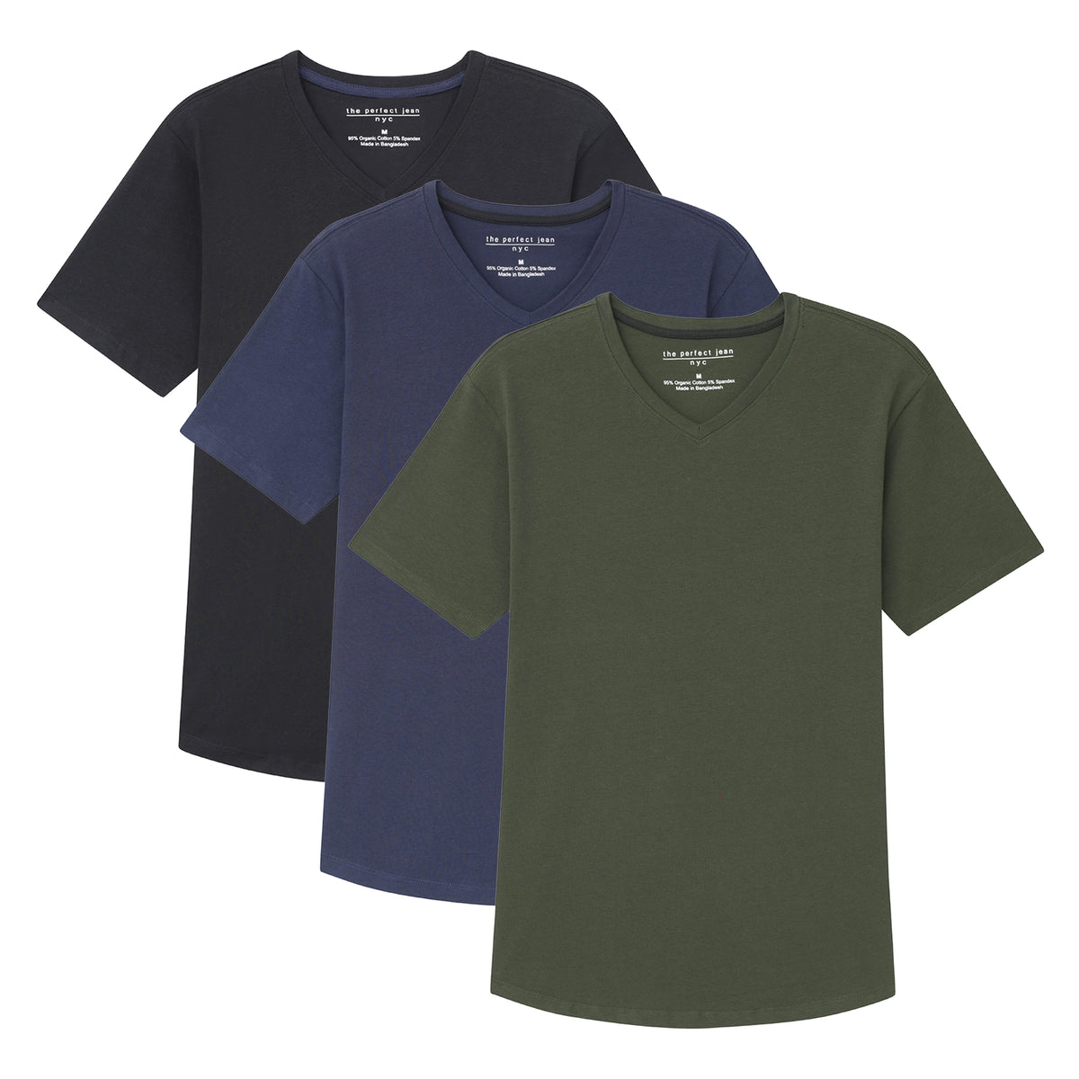 Organic V-Neck T-Shirt 3 Pack / Tactical